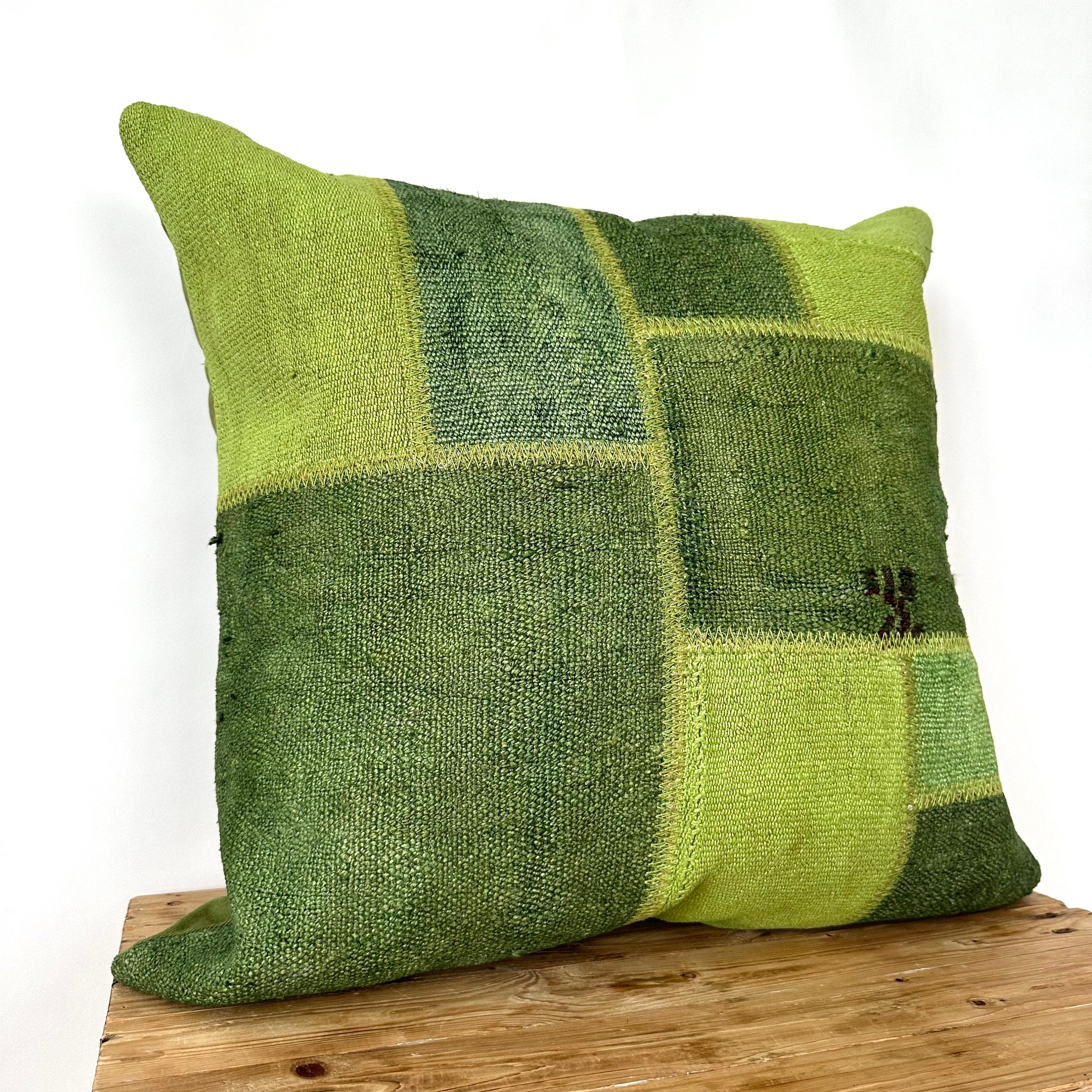 Cypria - Green Hemp Pillow Cover