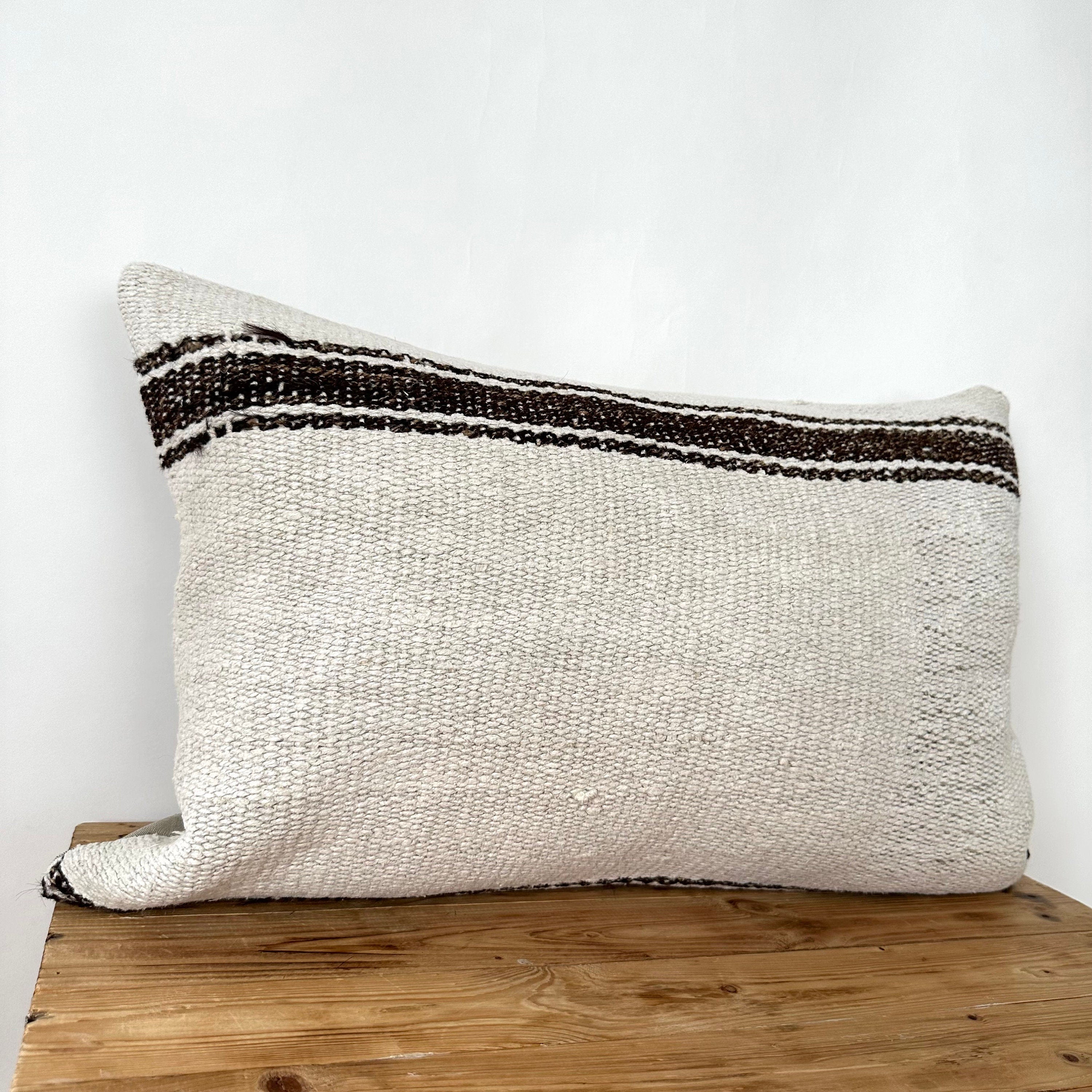 Tannis - White Hemp Pillow Cover