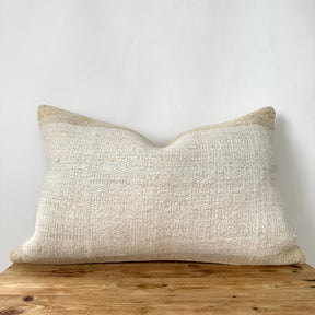 Teila - White Hemp Pillow Cover