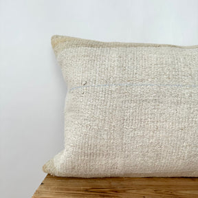 Teila - White Hemp Pillow Cover