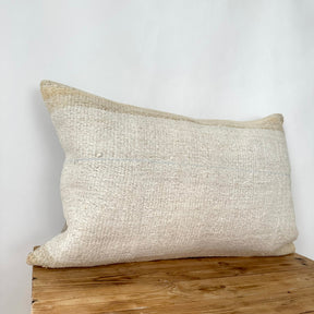 Teila - White Hemp Pillow Cover