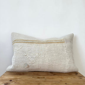 Theresa - White Hemp Pillow Cover