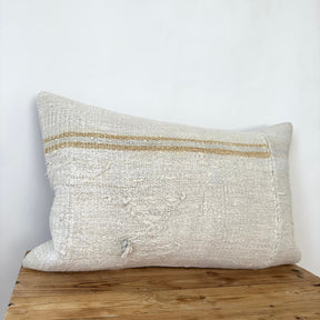 Theresa - White Hemp Pillow Cover