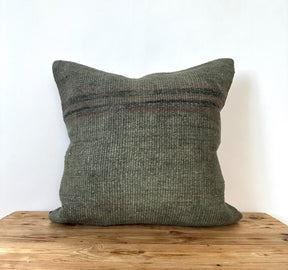 Cherith - Green Hemp Pillow Cover