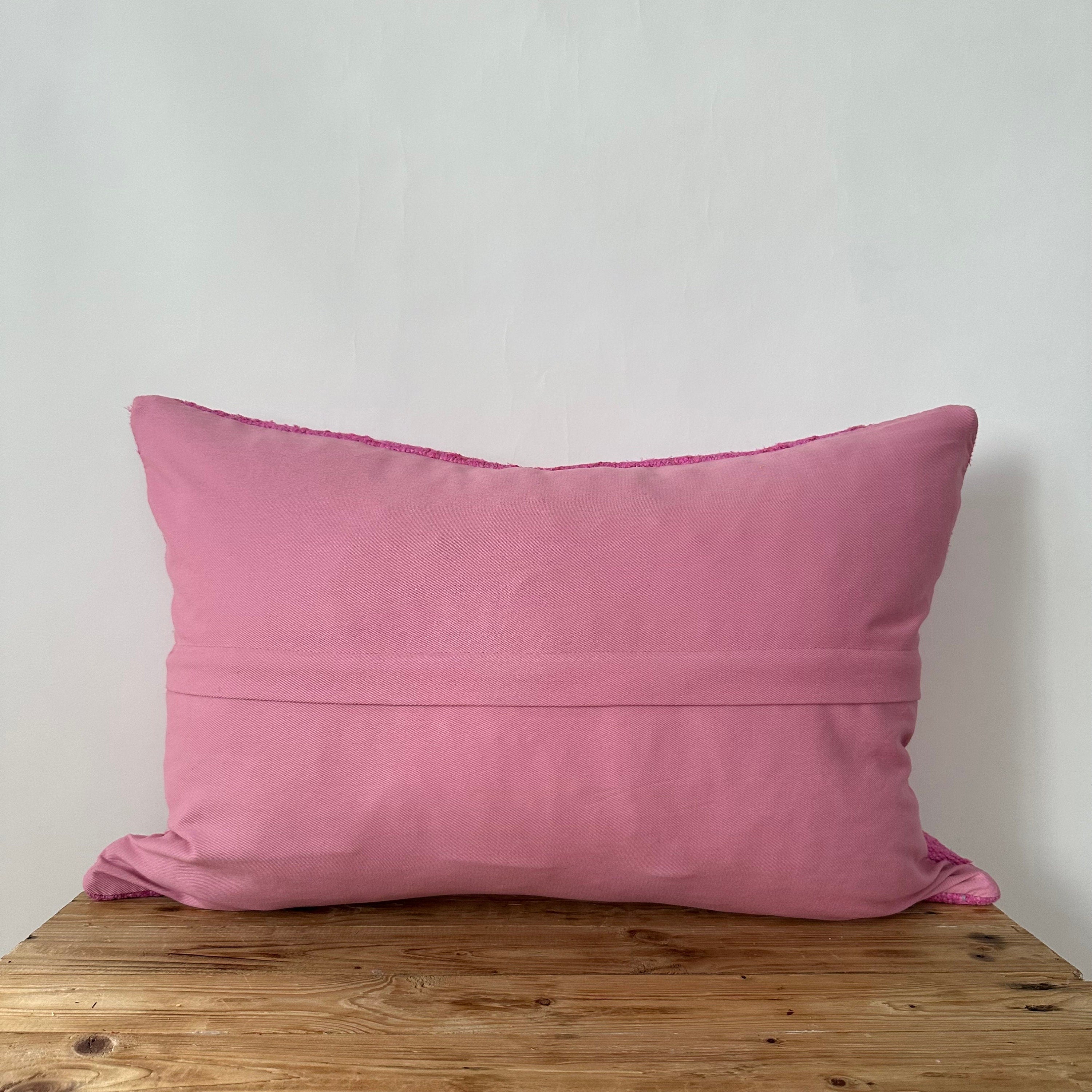 Yemaya - Pink Hemp Pillow Cover