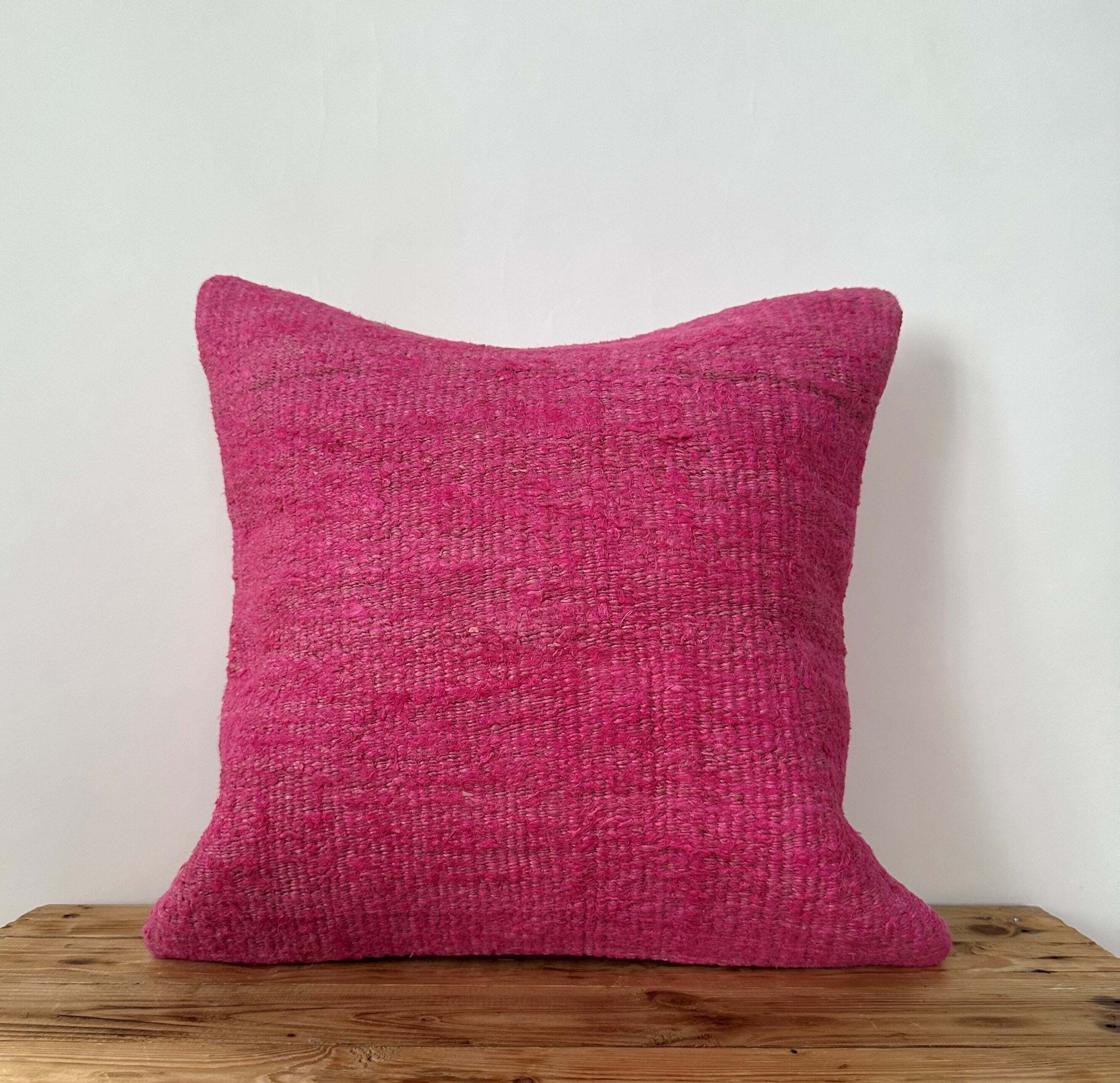 Yvelina - Pink Hemp Pillow Cover