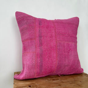 Yvelisse - Pink Hemp Pillow Cover