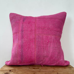 Yvelisse - Pink Hemp Pillow Cover