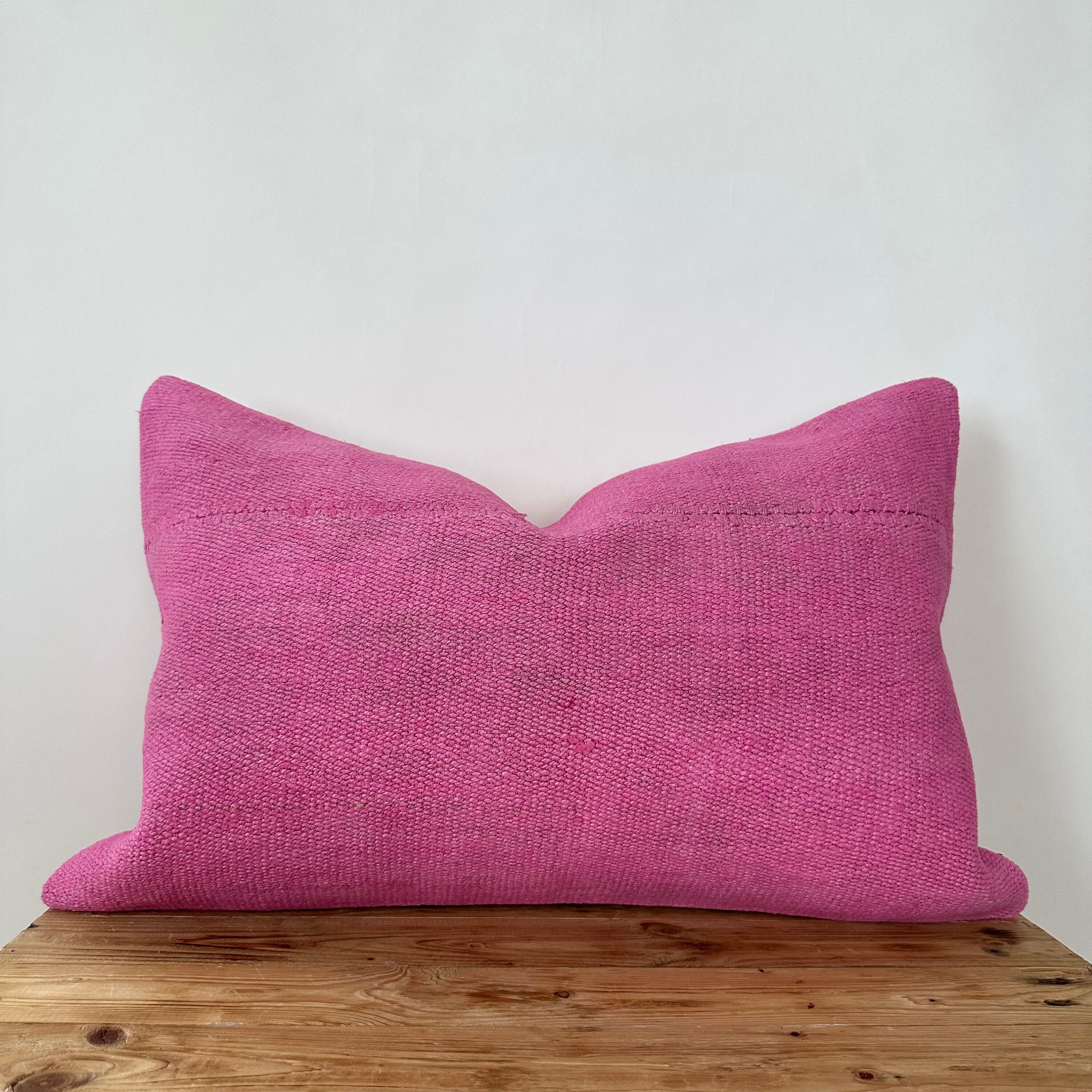 Yemaya - Pink Hemp Pillow Cover