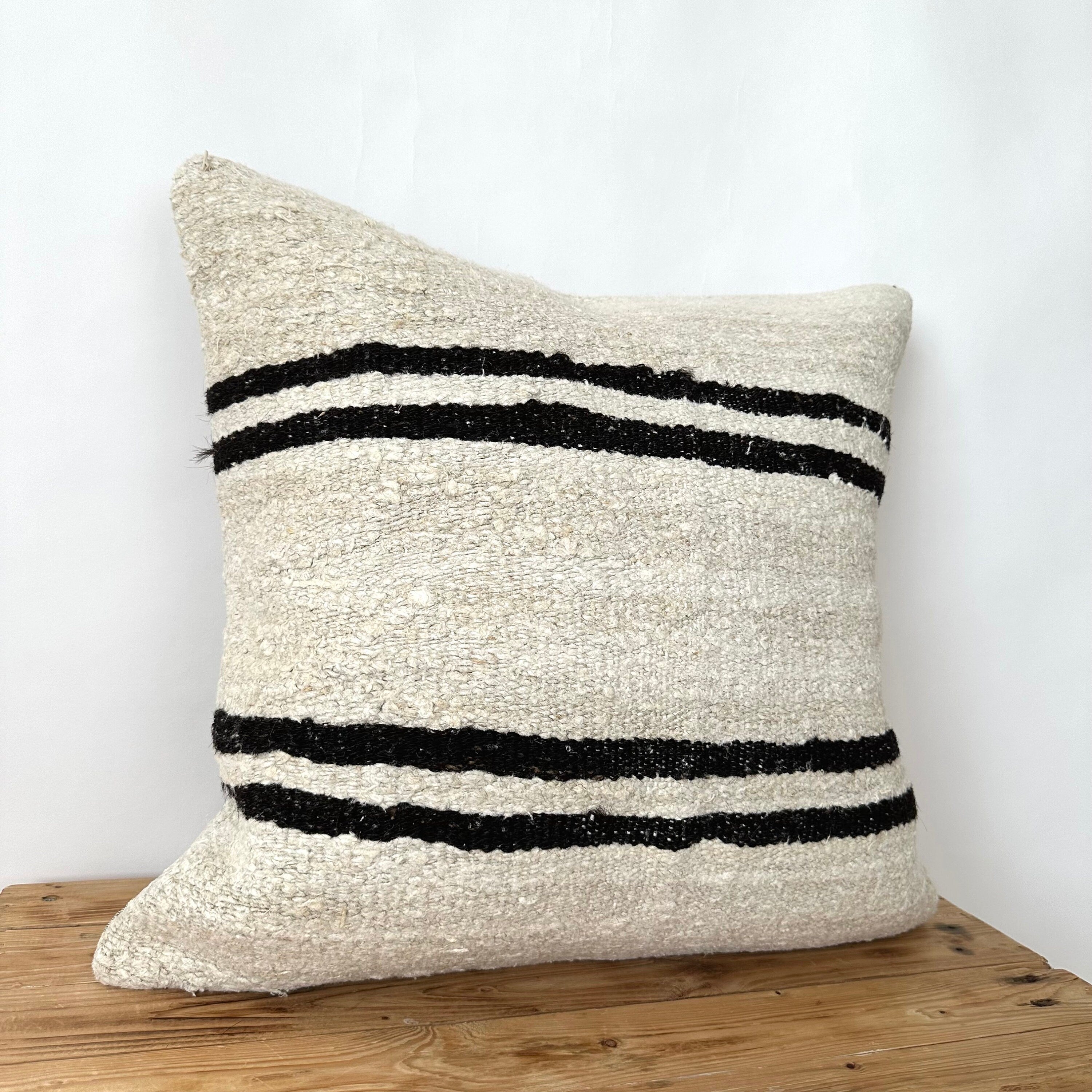 Triona - White Hemp Pillow Cover