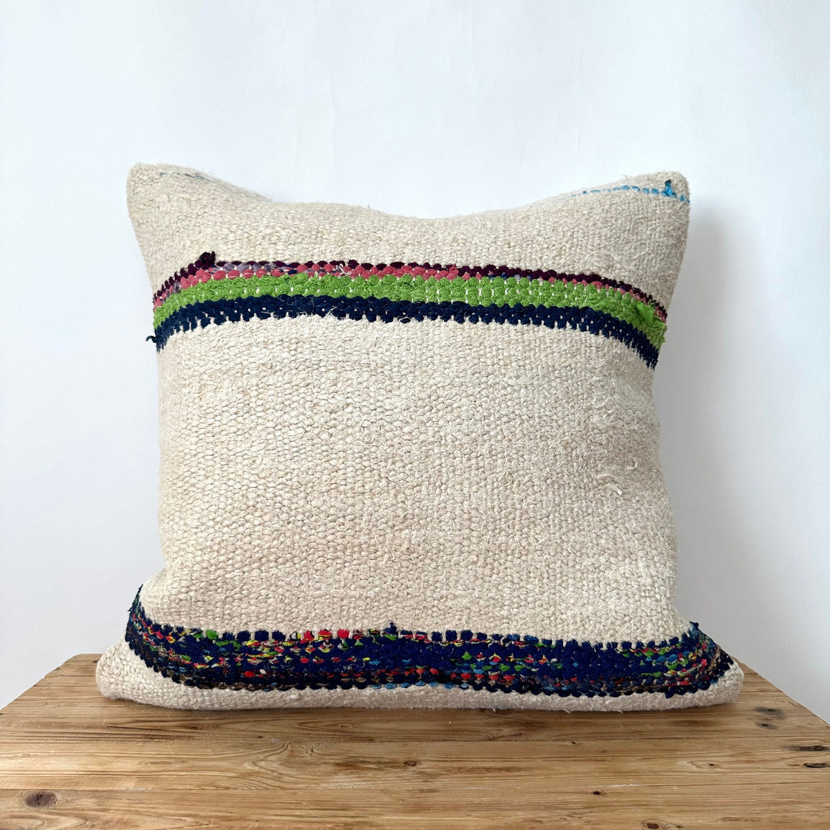 Taralyn - White Hemp Pillow Cover