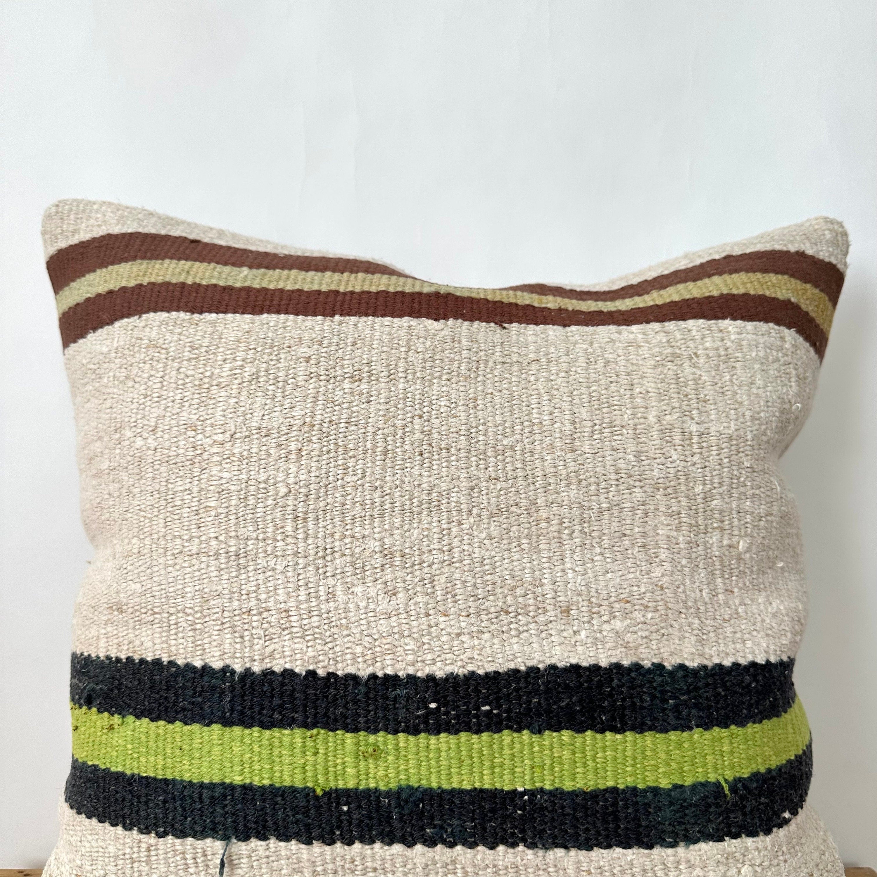 Tekiah - White Hemp Pillow Cover