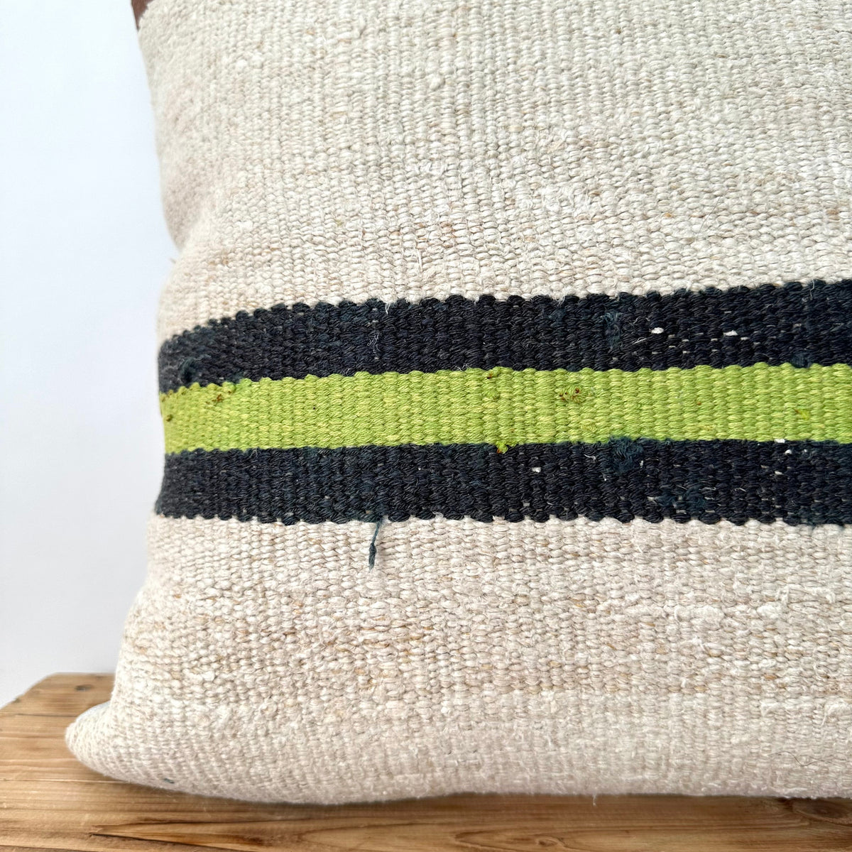 Tekiah - White Hemp Pillow Cover