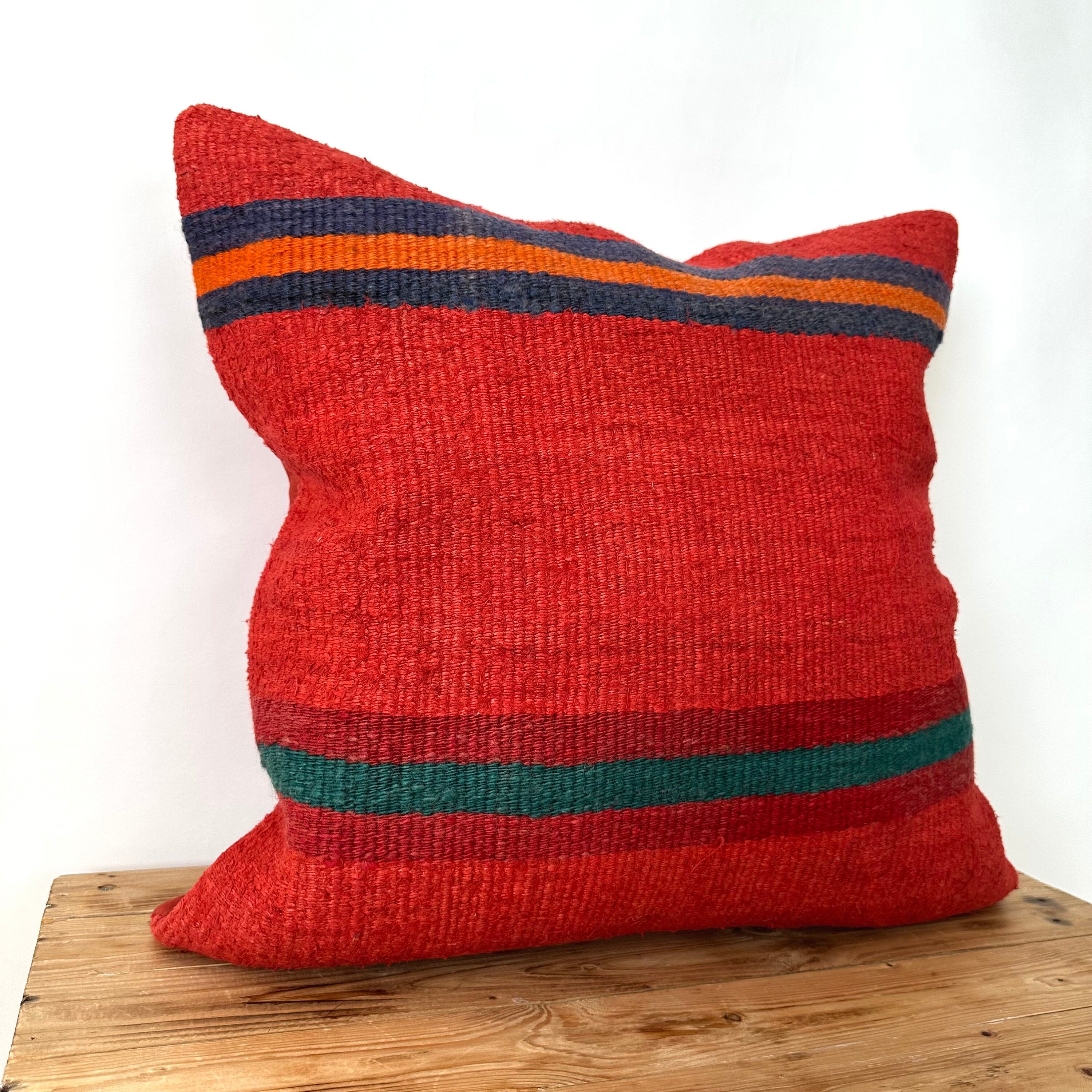 Yalene - Red Hemp Pillow Cover