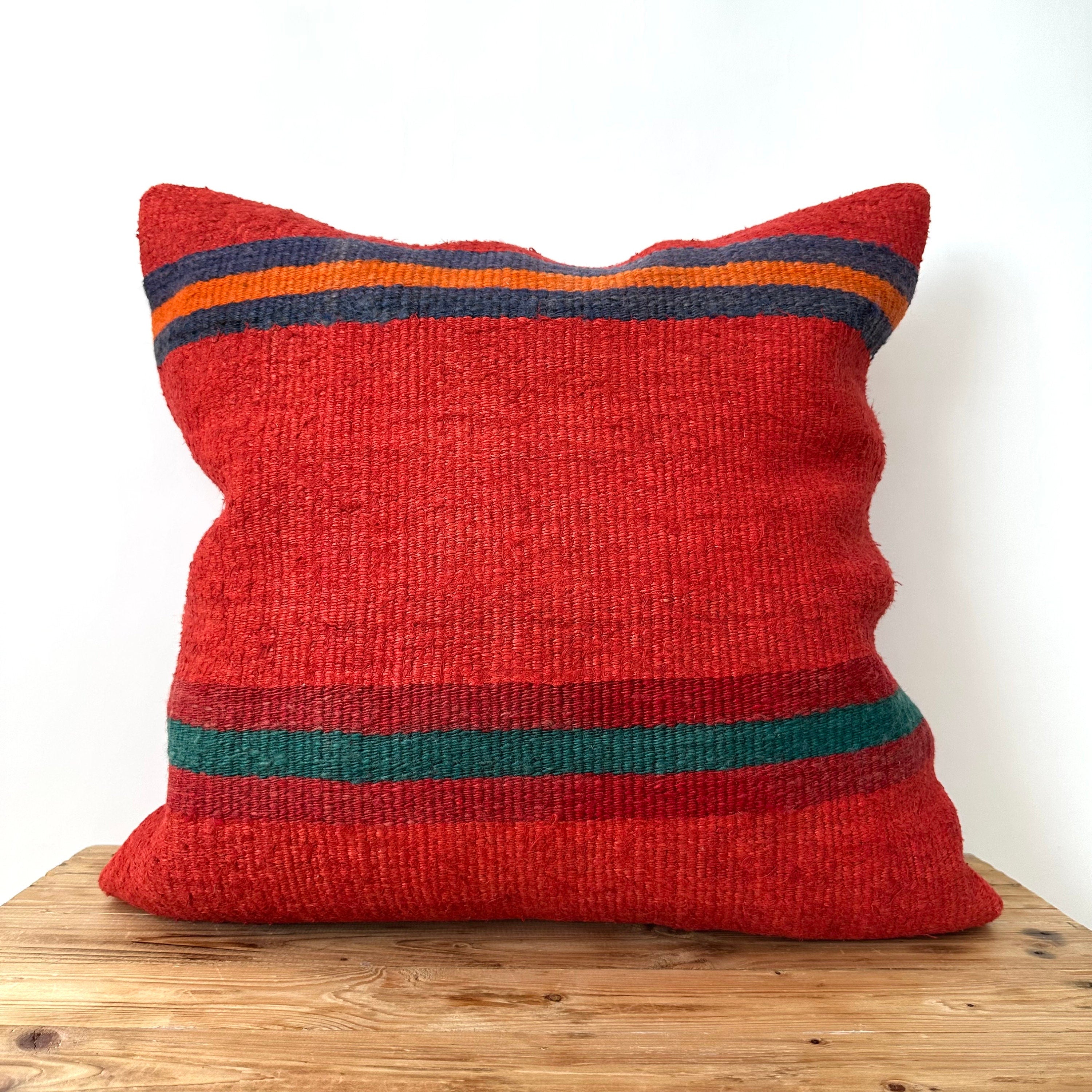 Yalene - Red Hemp Pillow Cover