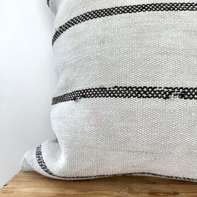 Theonie - White Hemp Pillow Cover