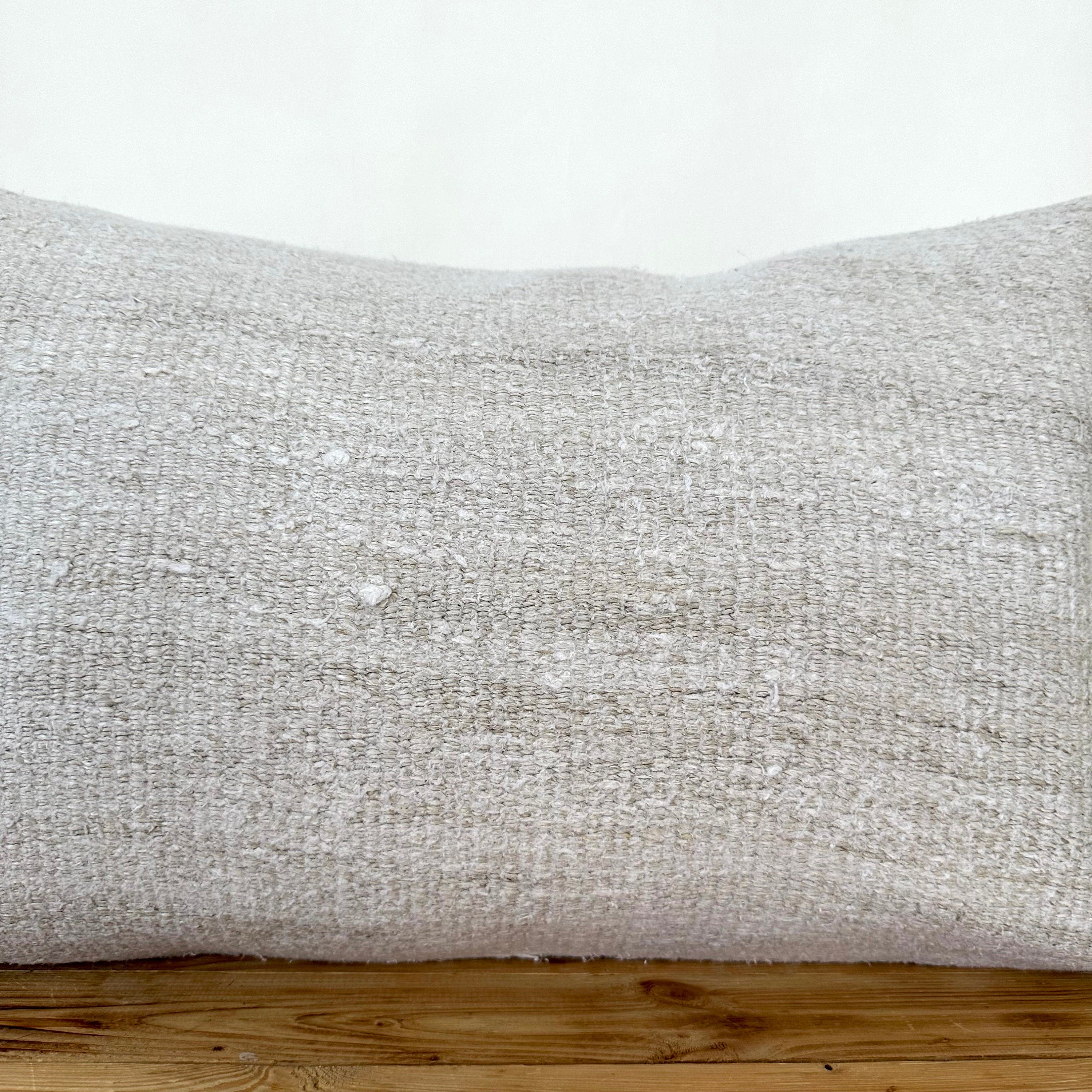 Tezzera - White Hemp Pillow Cover