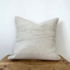 Tashera - White Hemp Pillow Cover