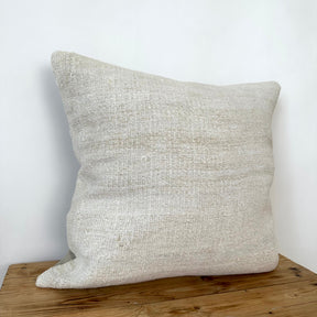 Tashera - White Hemp Pillow Cover