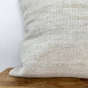 Tashera - White Hemp Pillow Cover