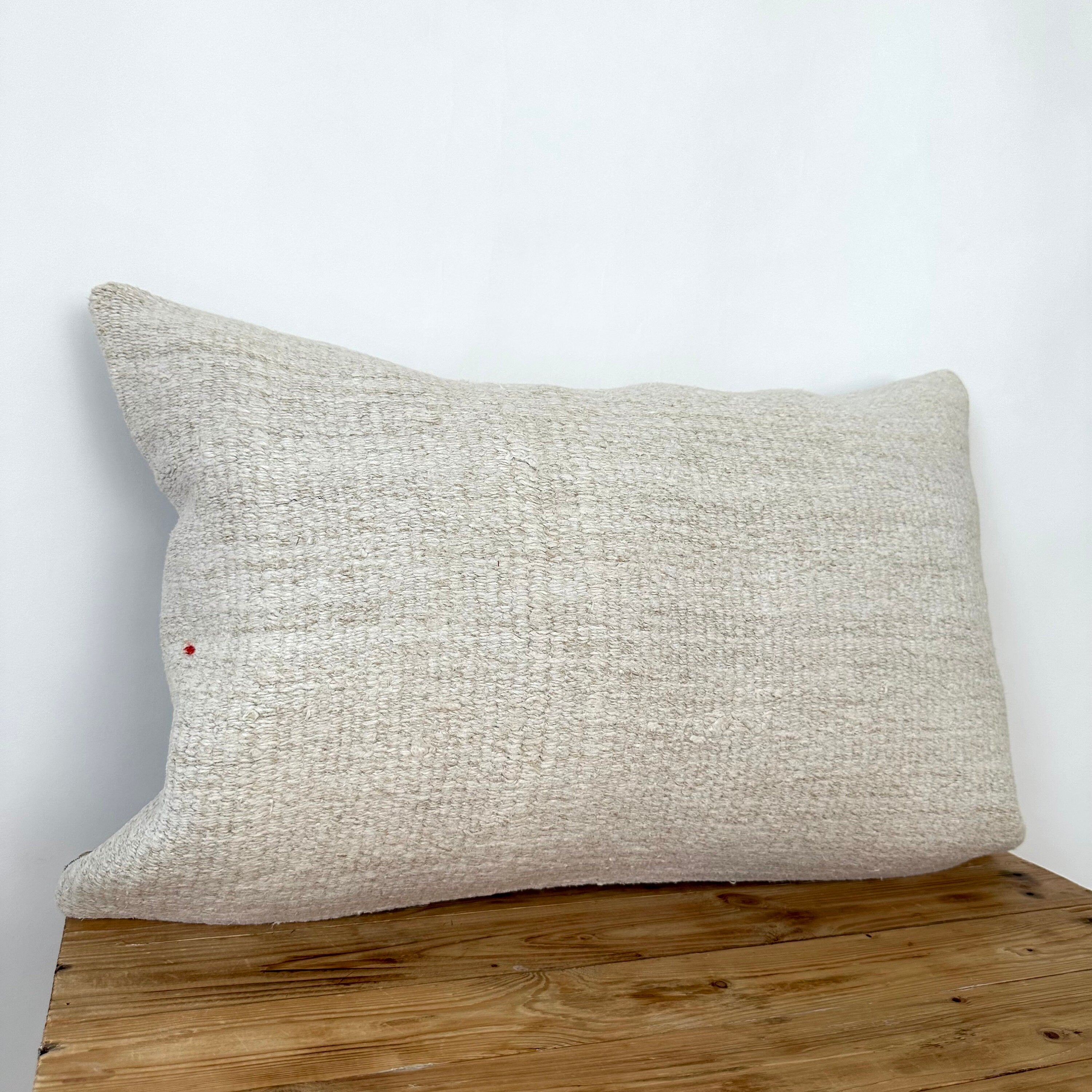 Santana - White Hemp Pillow Cover