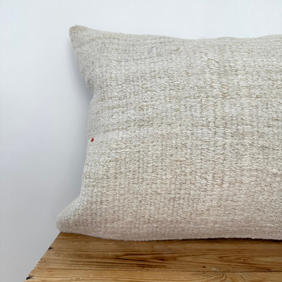 Santana - White Hemp Pillow Cover