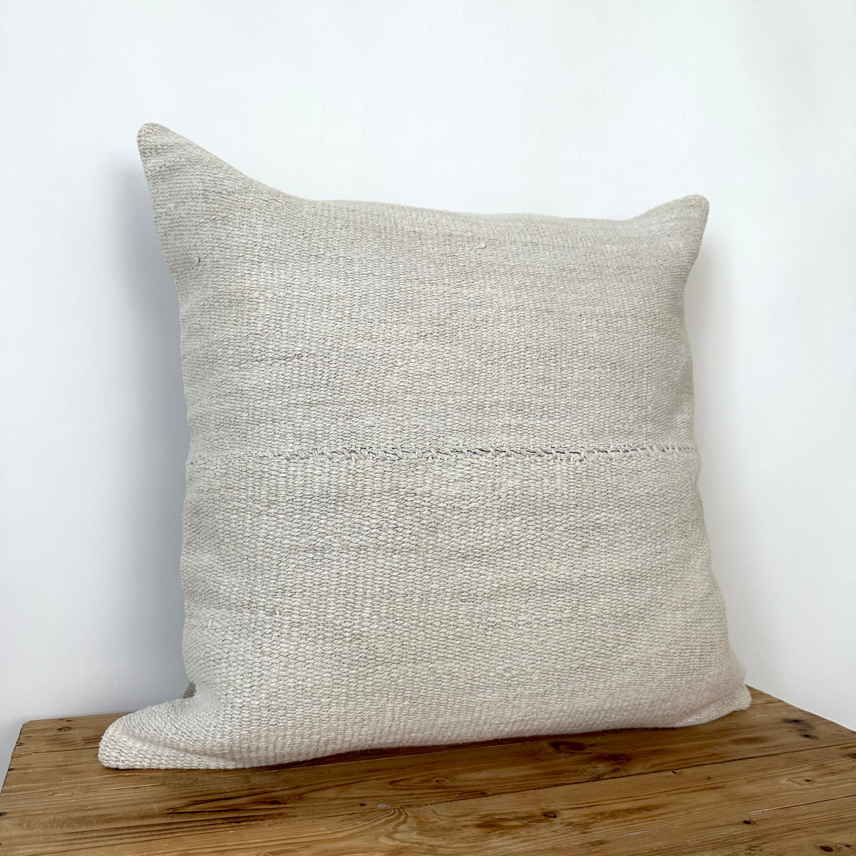 Twyla - White Hemp Pillow Cover