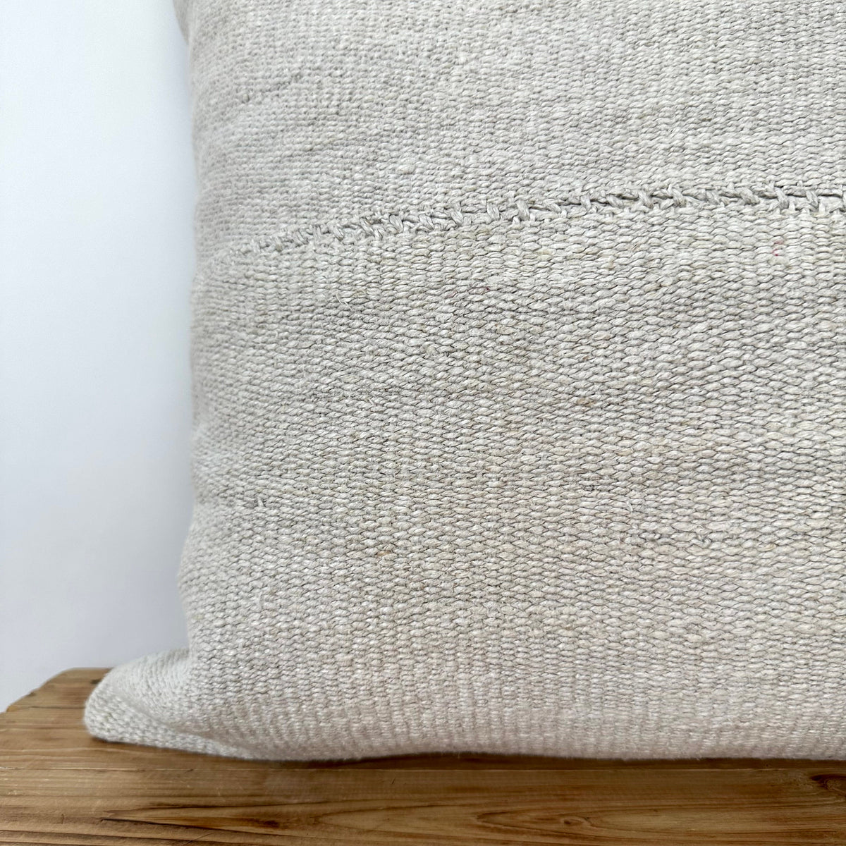 Twyla - White Hemp Pillow Cover