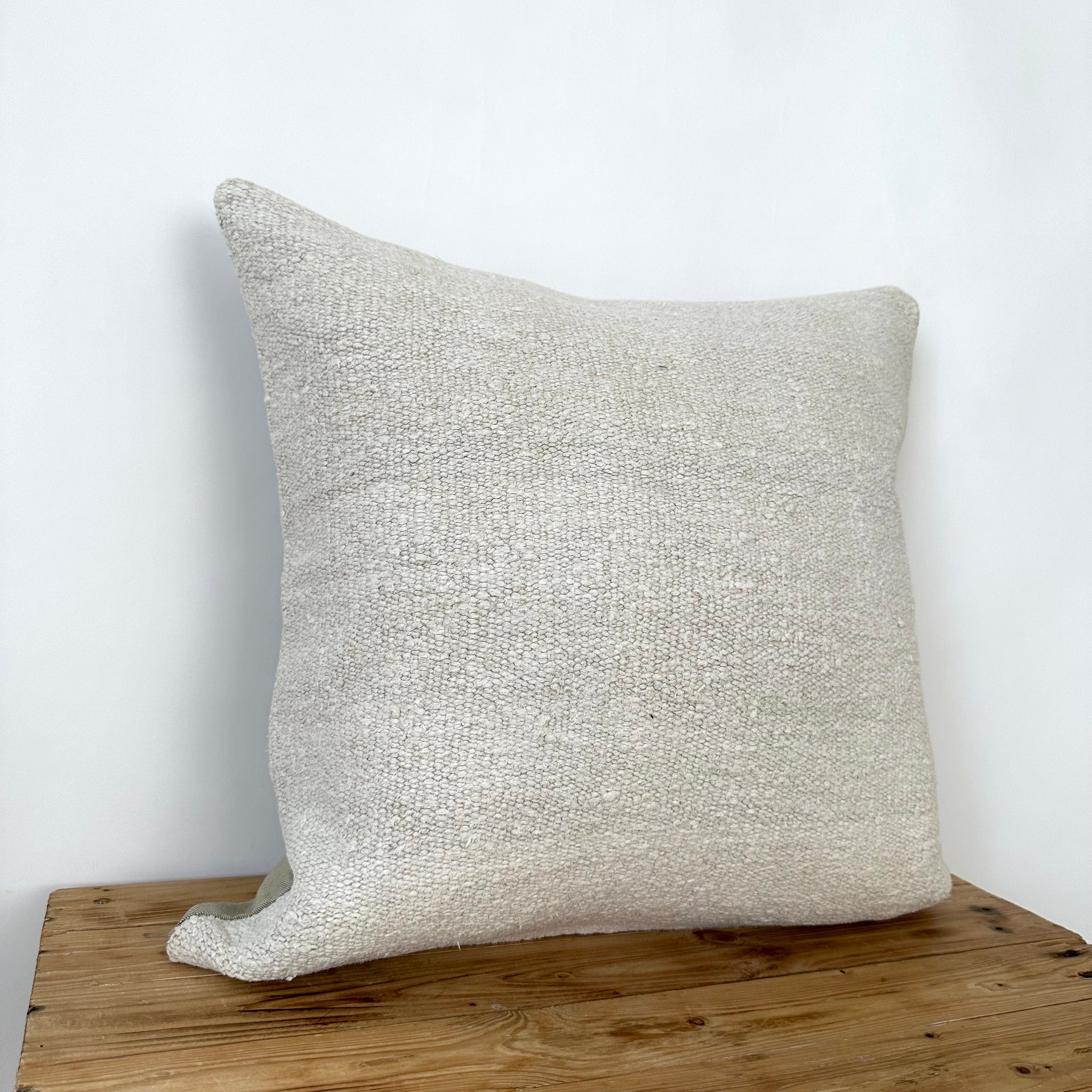 Tabria - White Hemp Pillow Cover