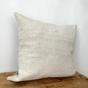 Thadea - White Hemp Pillow Cover