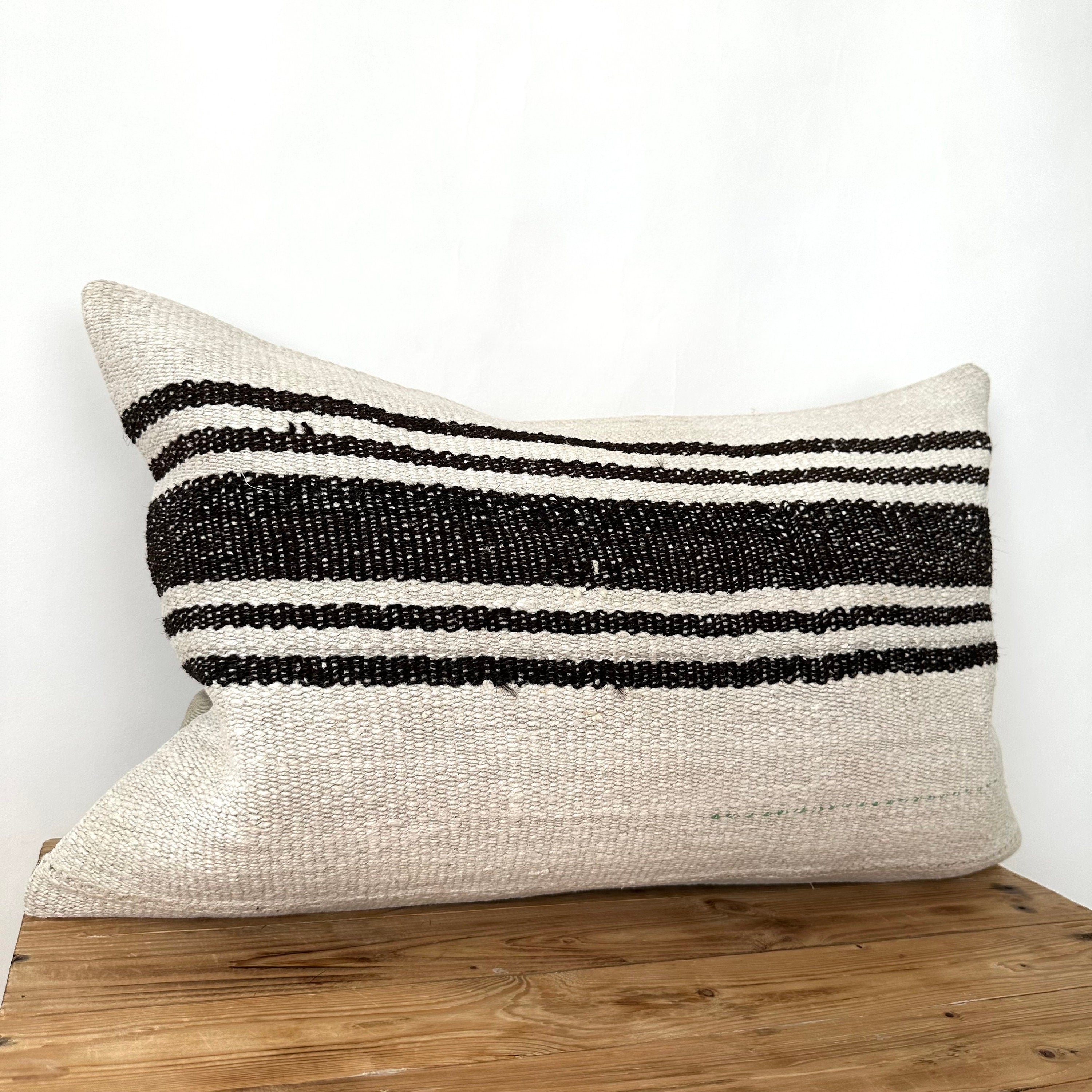 Tynesha - White Hemp Pillow Cover