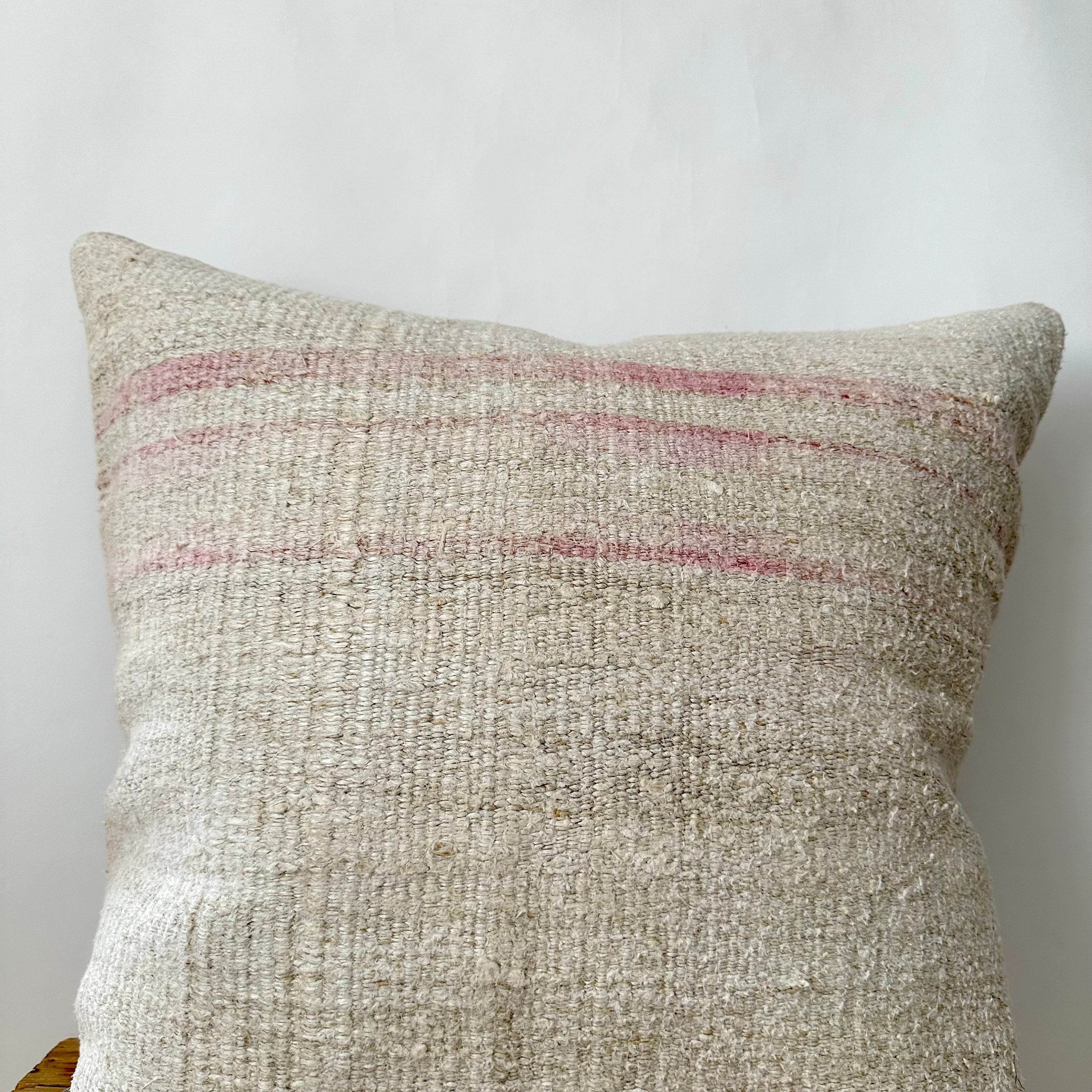 Teleri - White Hemp Pillow Cover