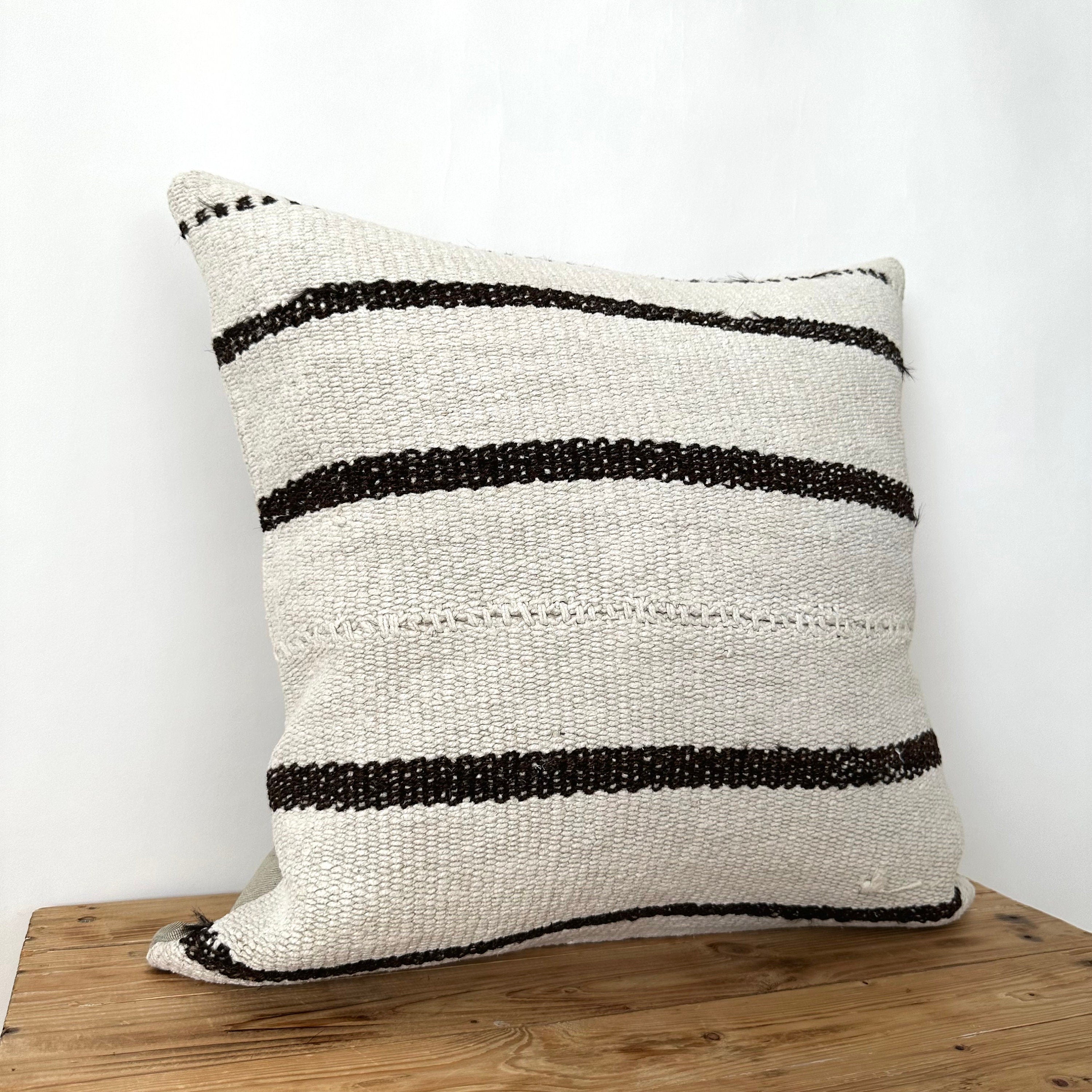 Tifara - White Hemp Pillow Cover