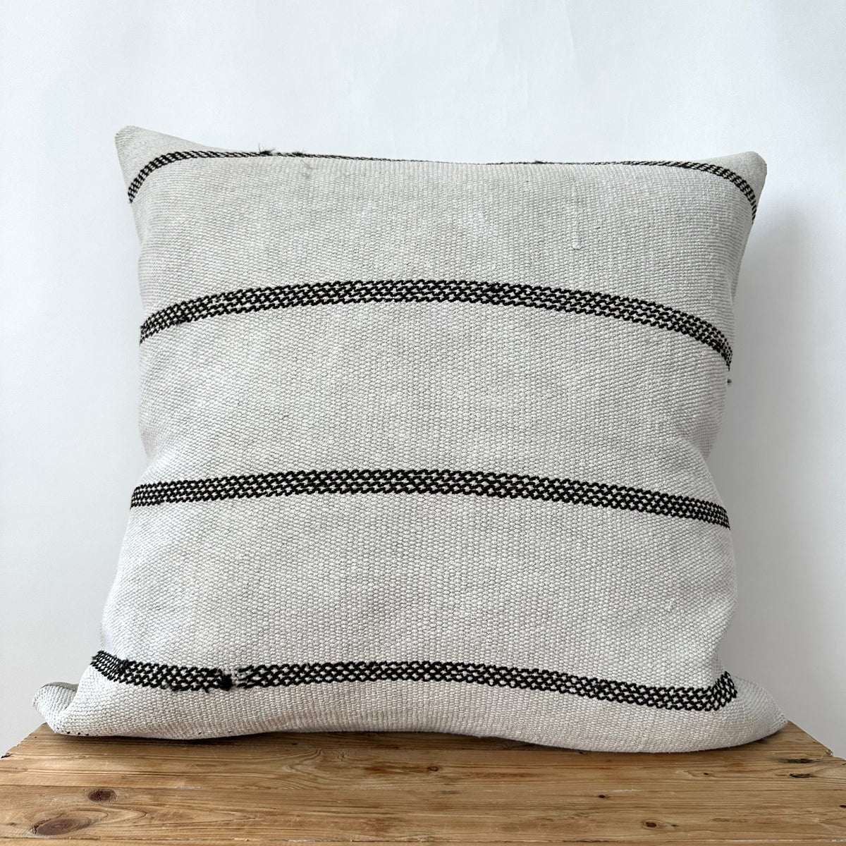 Torri - White Hemp Pillow Cover