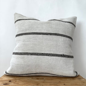 Tazmin - White Hemp Pillow Cover