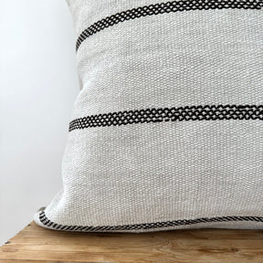 Tazmin - White Hemp Pillow Cover