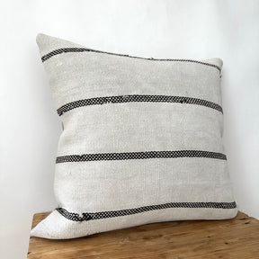 Tysha - White Hemp Pillow Cover