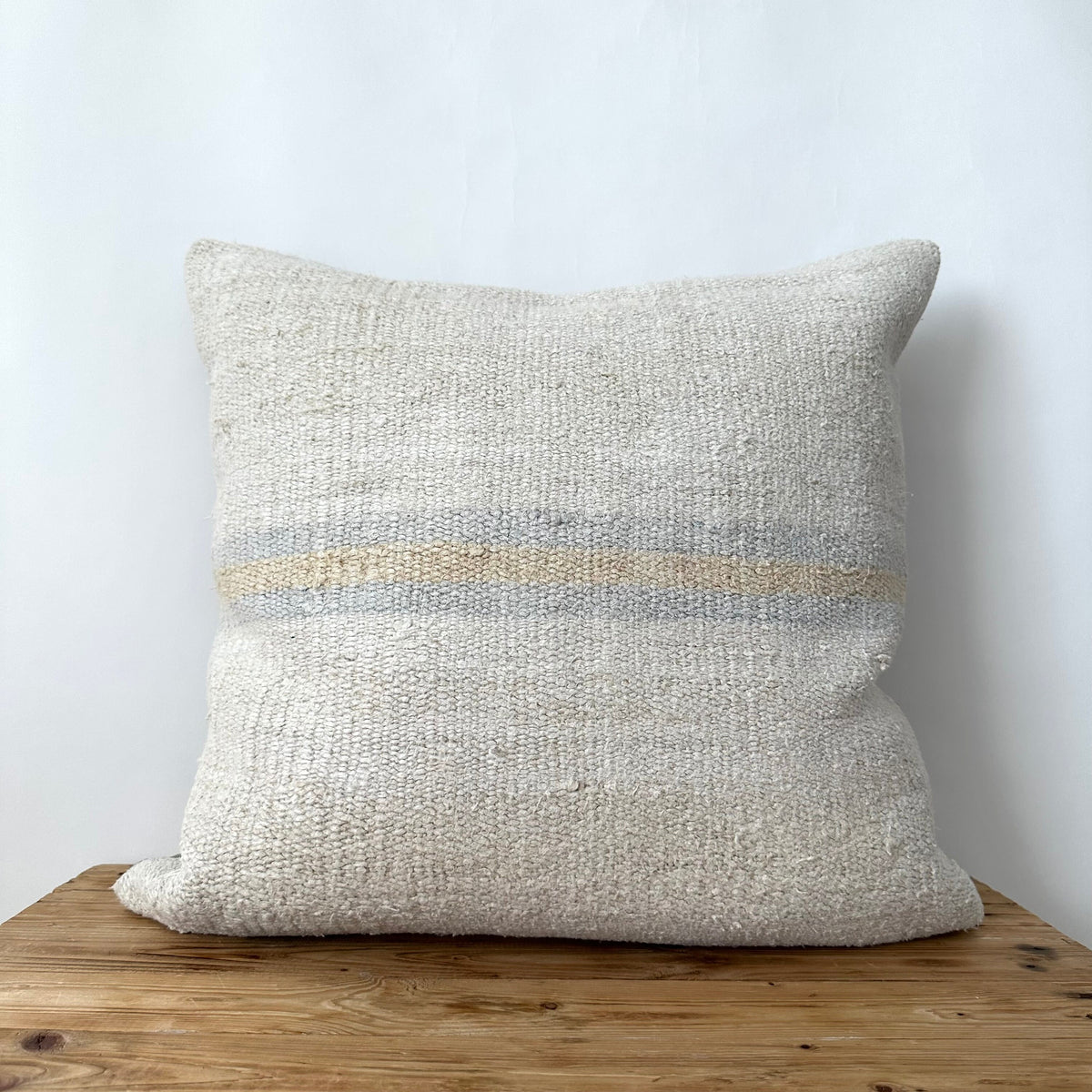 Tenley - White Hemp Pillow Cover