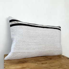 Tasmin - White Hemp Pillow Cover