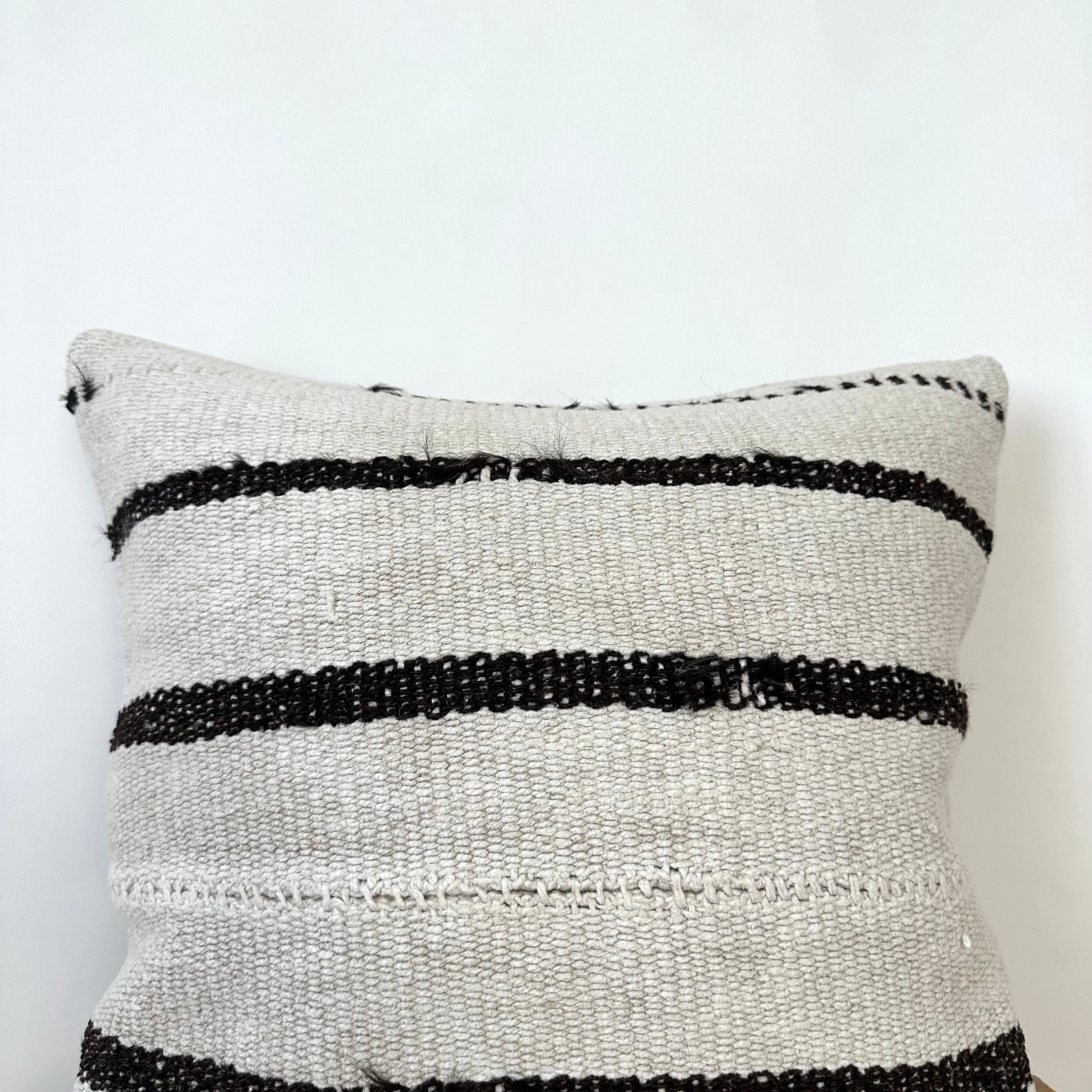 Tiffani - White Hemp Pillow Cover