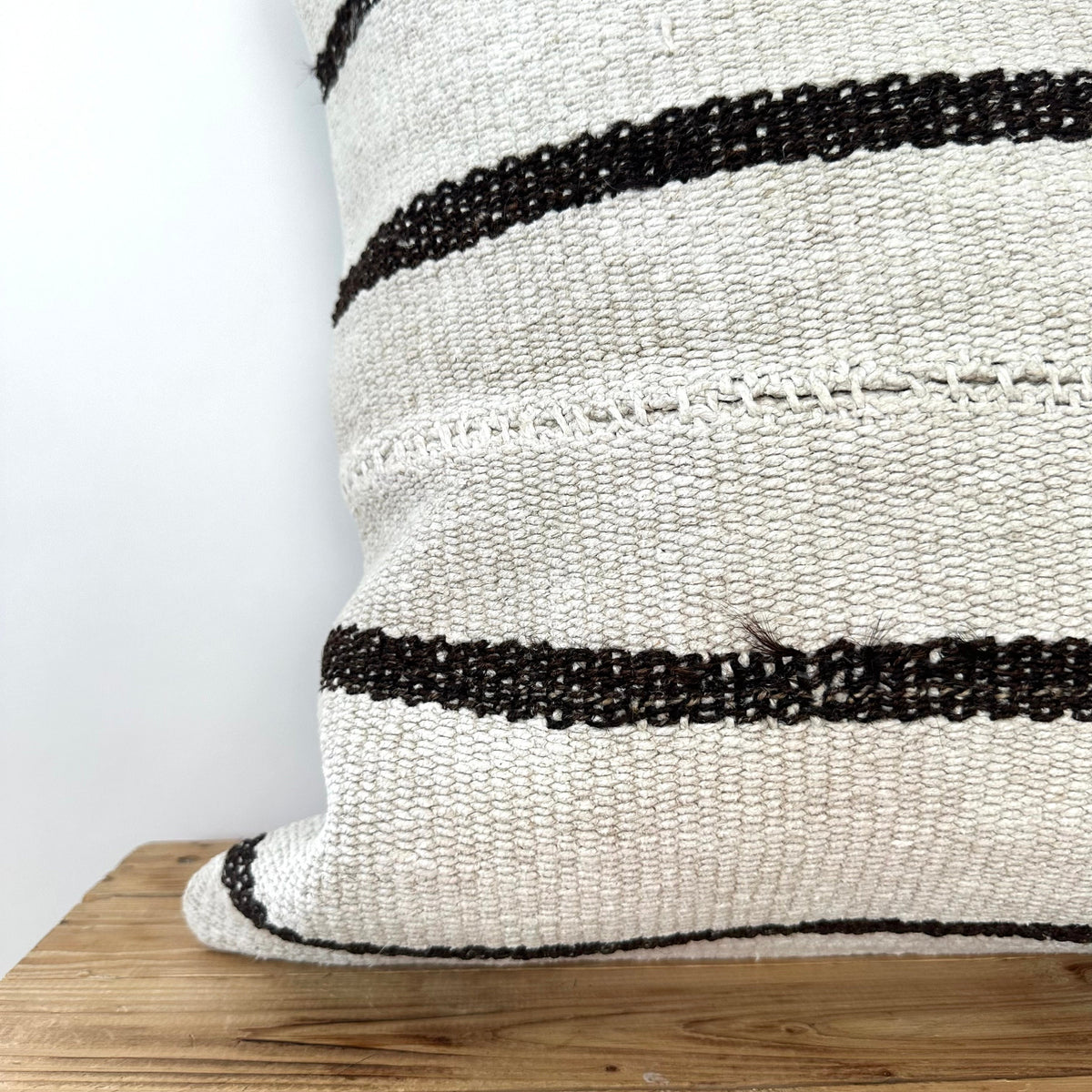 Tiffani - White Hemp Pillow Cover