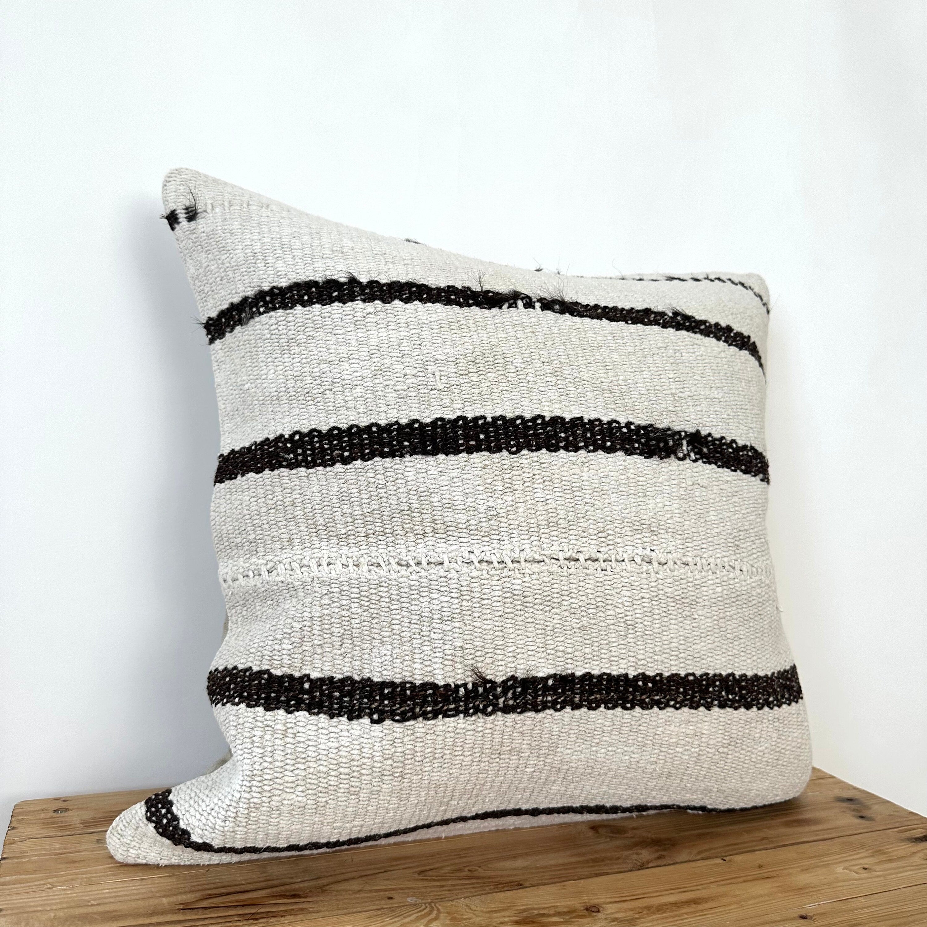 Tiffani - White Hemp Pillow Cover