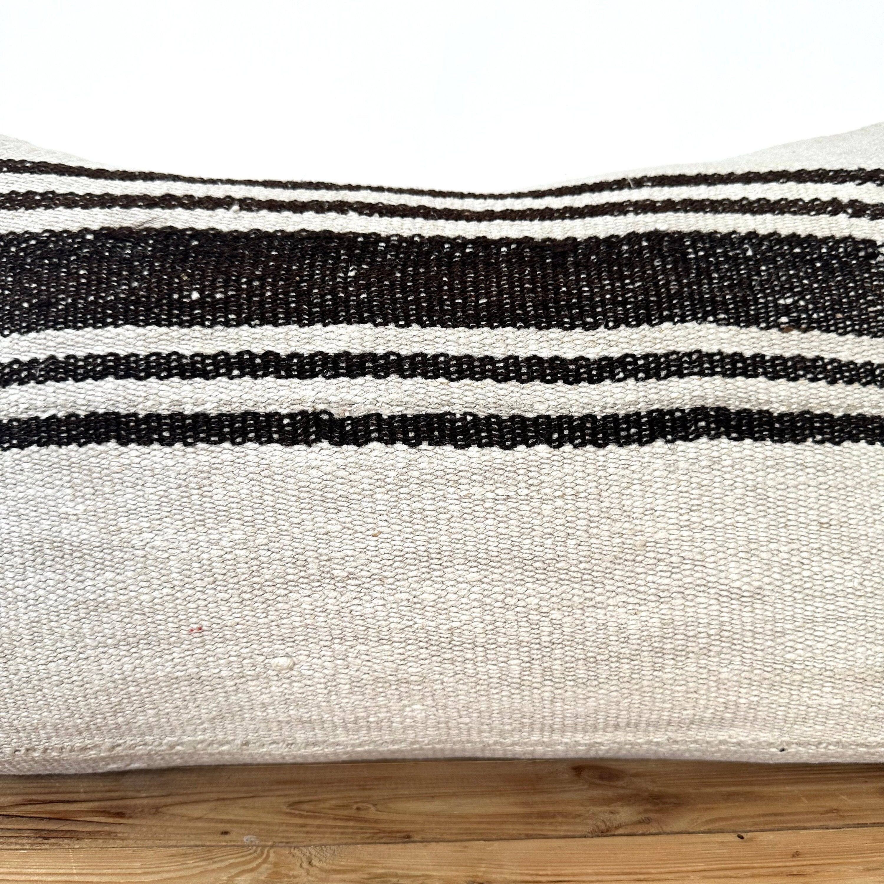 Tatia - White Hemp Pillow Cover