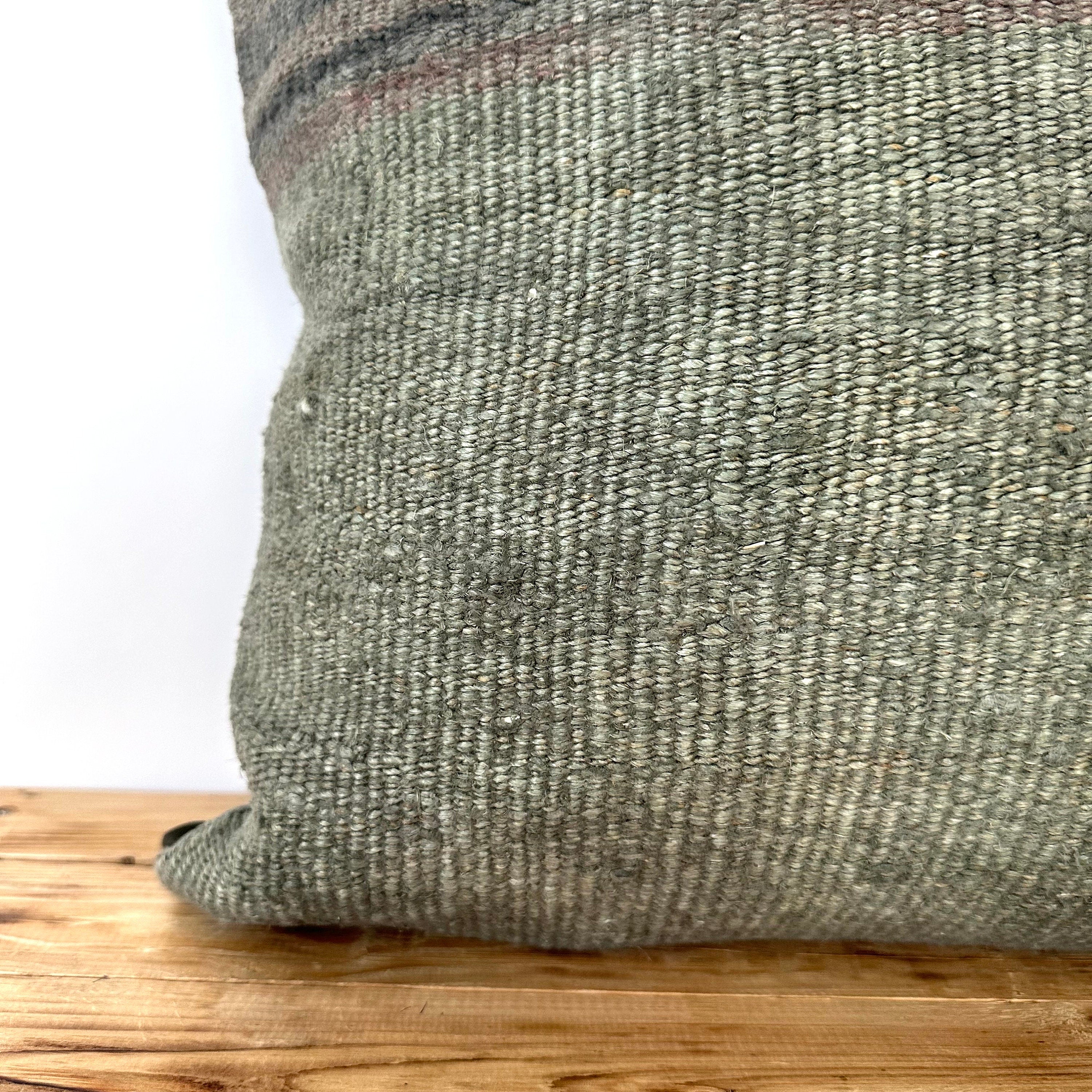 Cherith - Green Hemp Pillow Cover