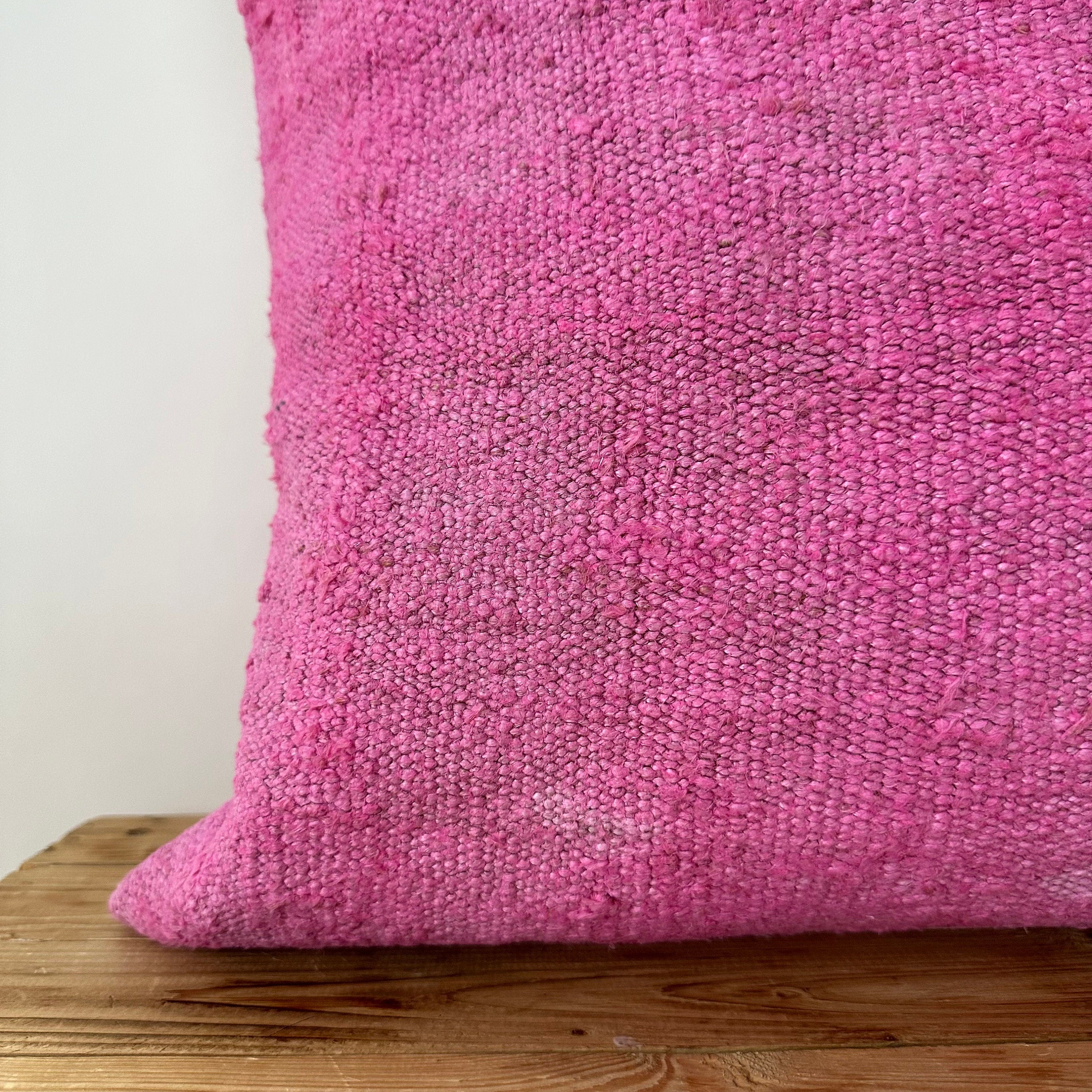 Yelani - Pink Hemp Pillow Cover