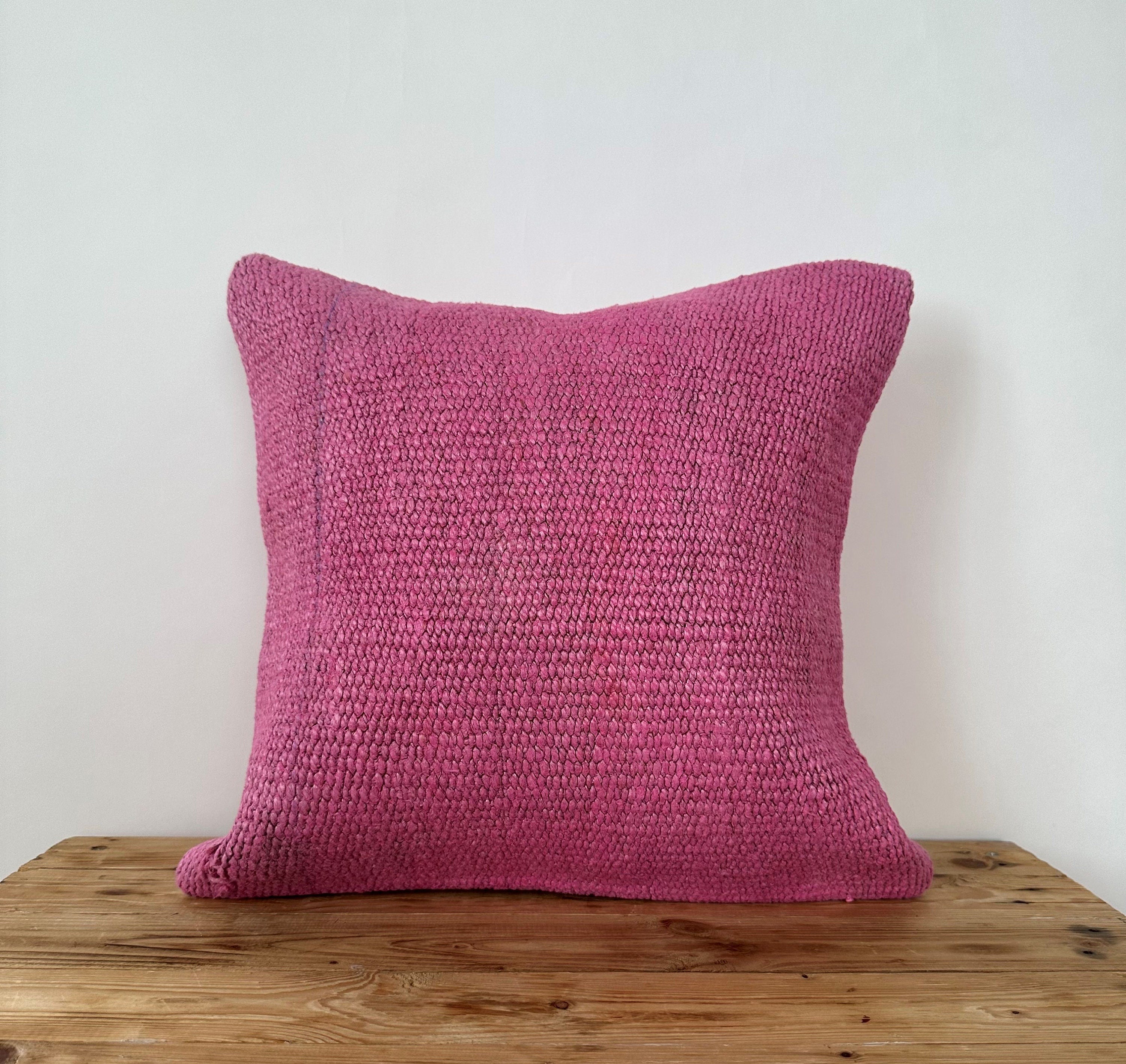 Yvanna - Pink Hemp Pillow Cover