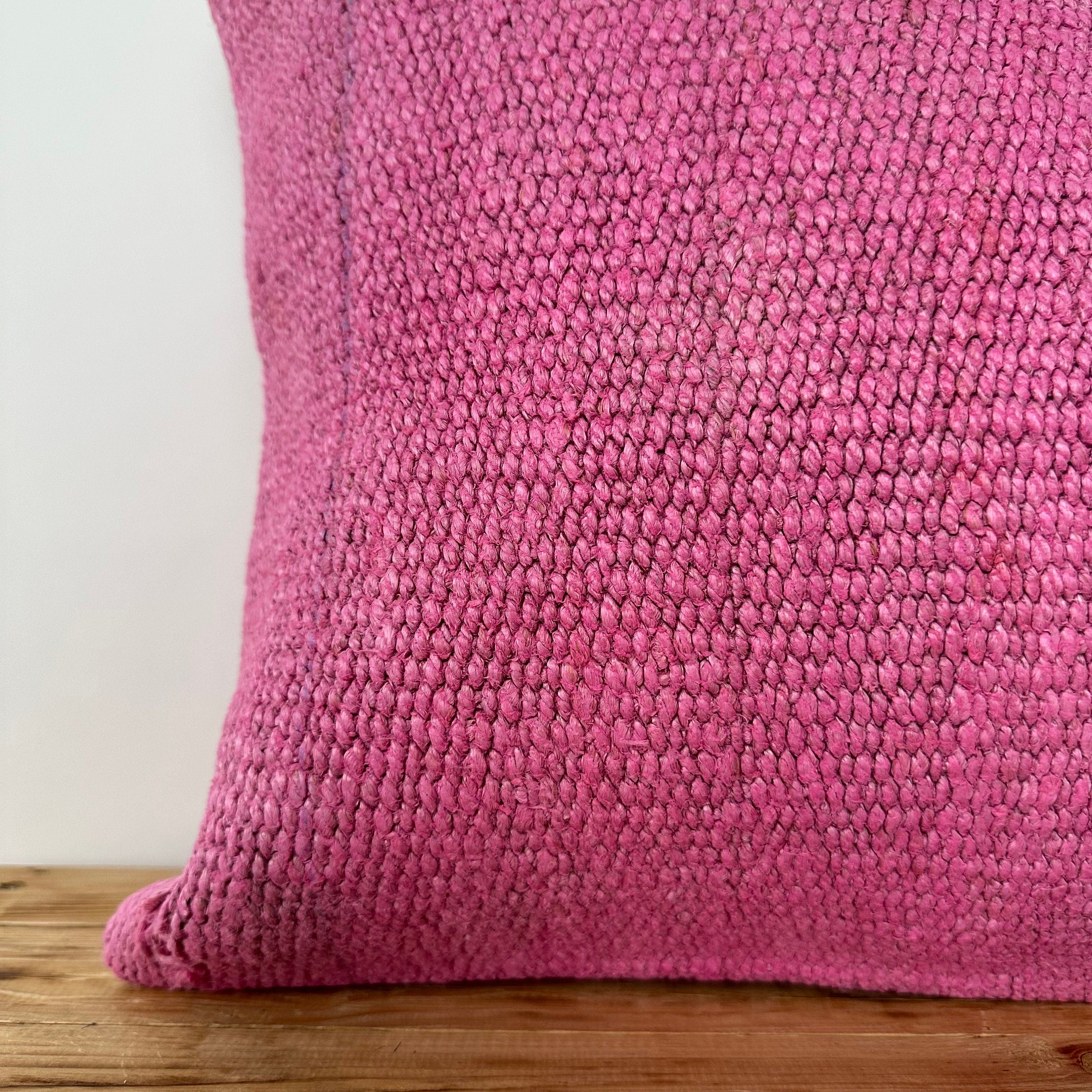 Yvanna - Pink Hemp Pillow Cover