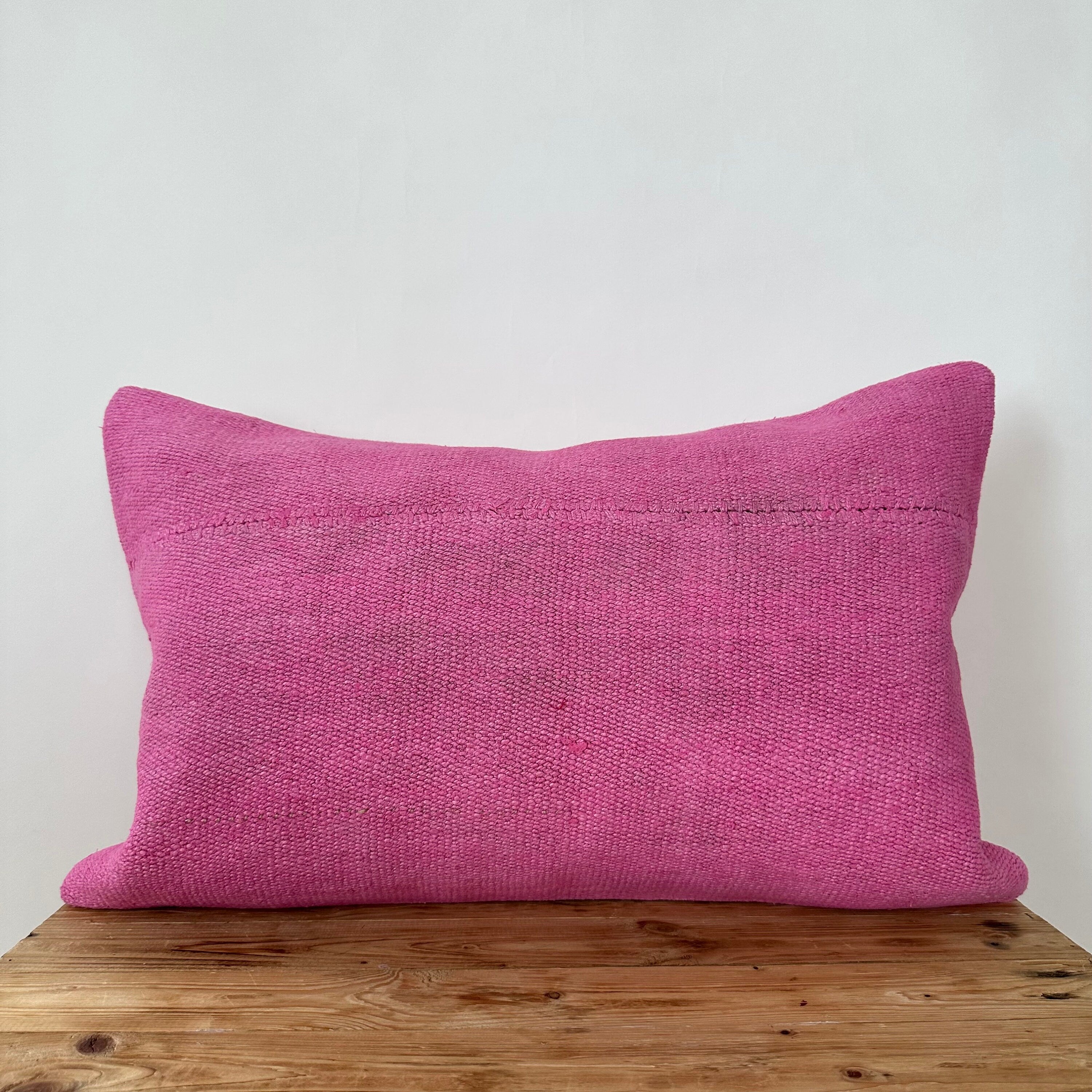 Yemaya - Pink Hemp Pillow Cover