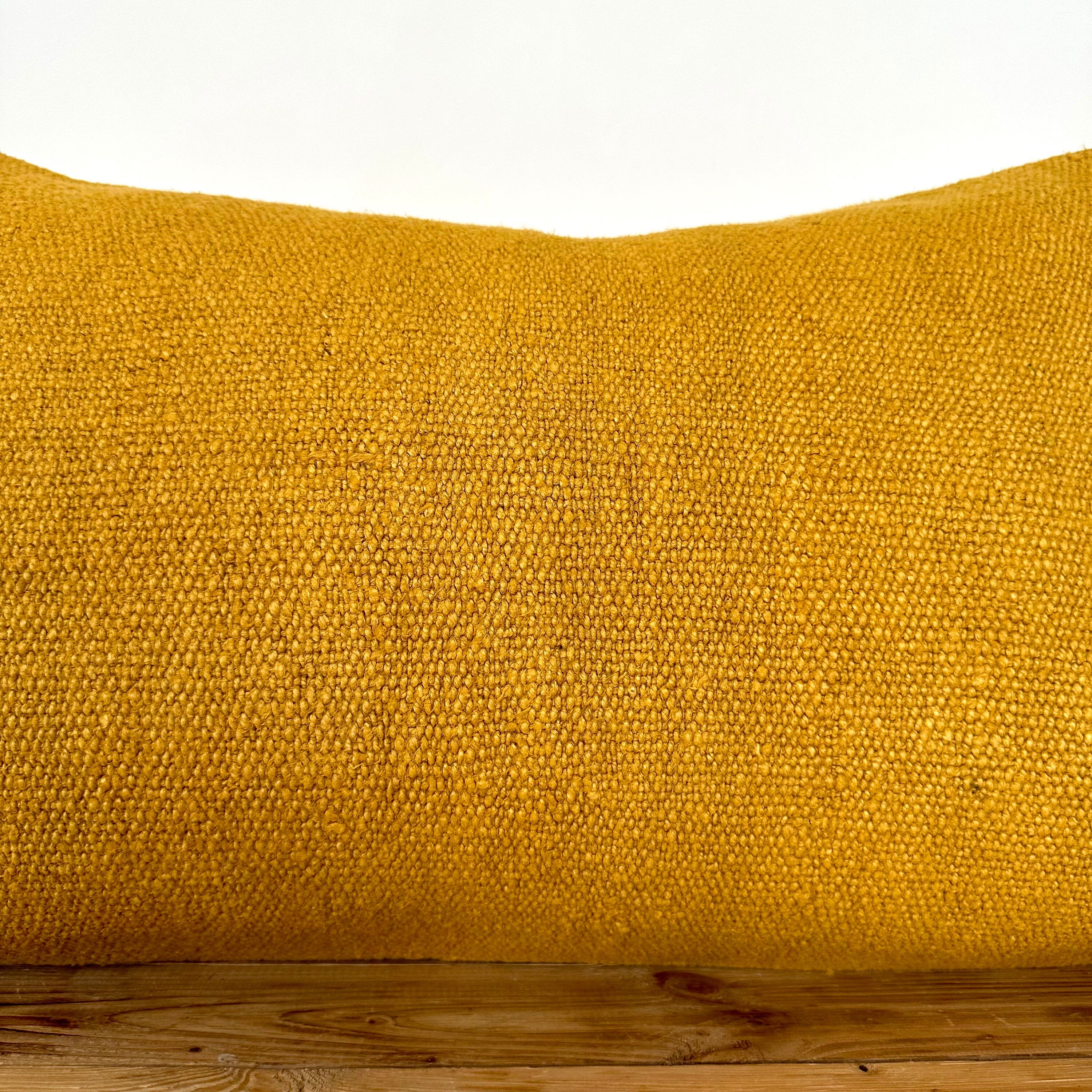 Yasheena - Yellow Hemp Pillow Cover