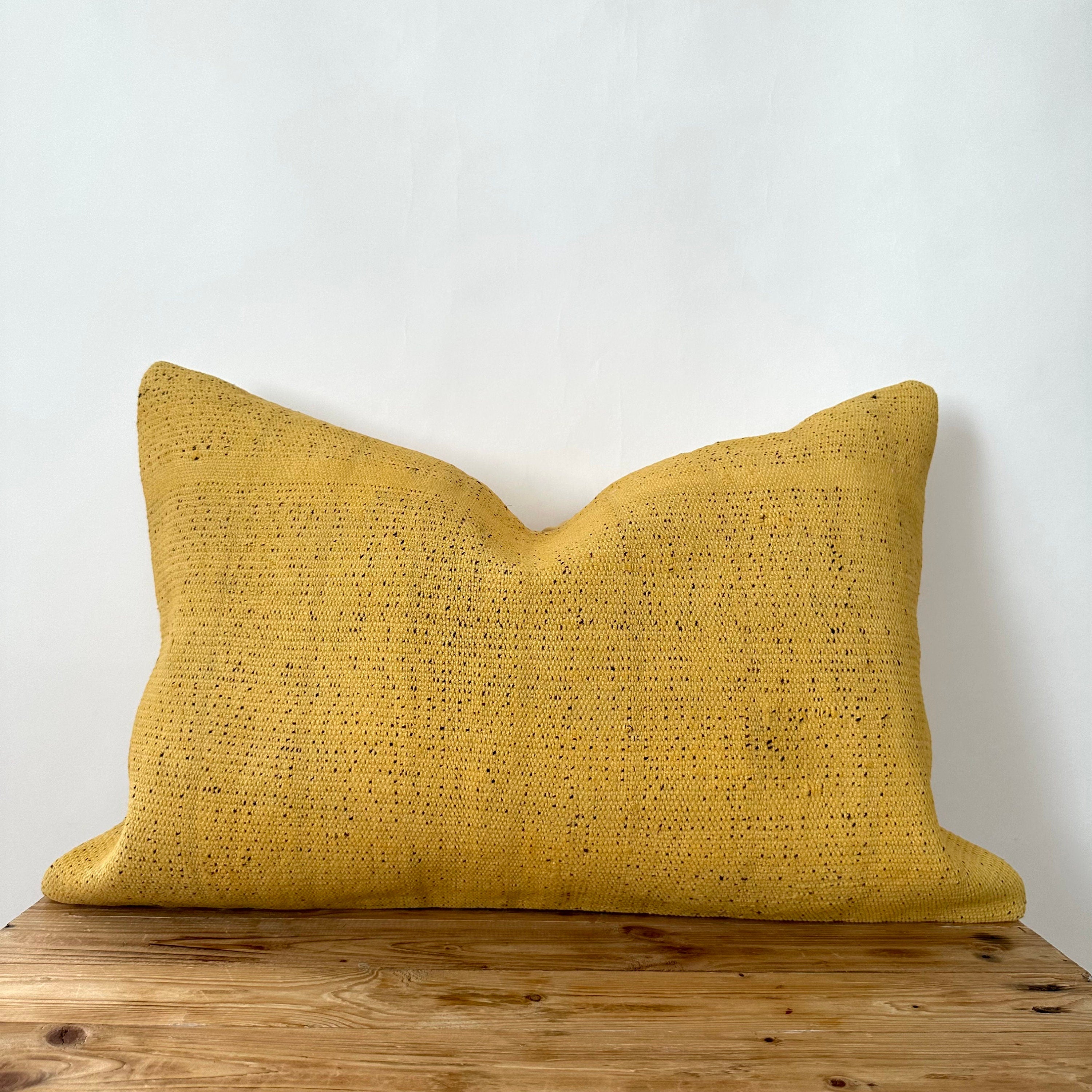 Yohana - Yellow Hemp Pillow Cover